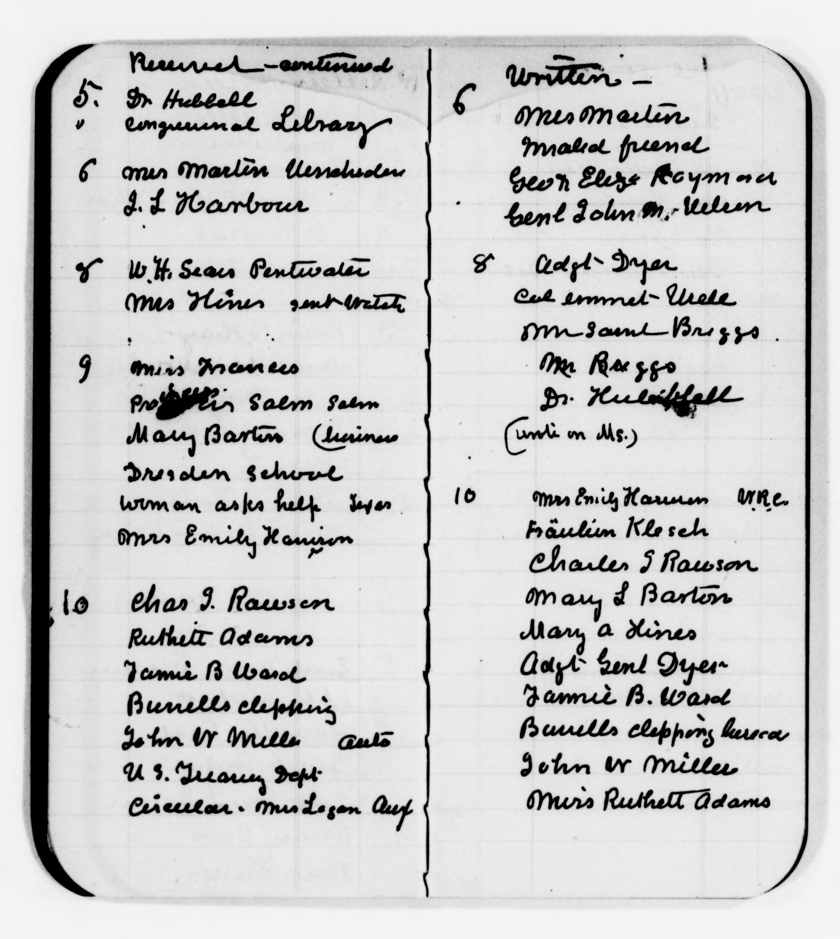 Scanned image of the current content page