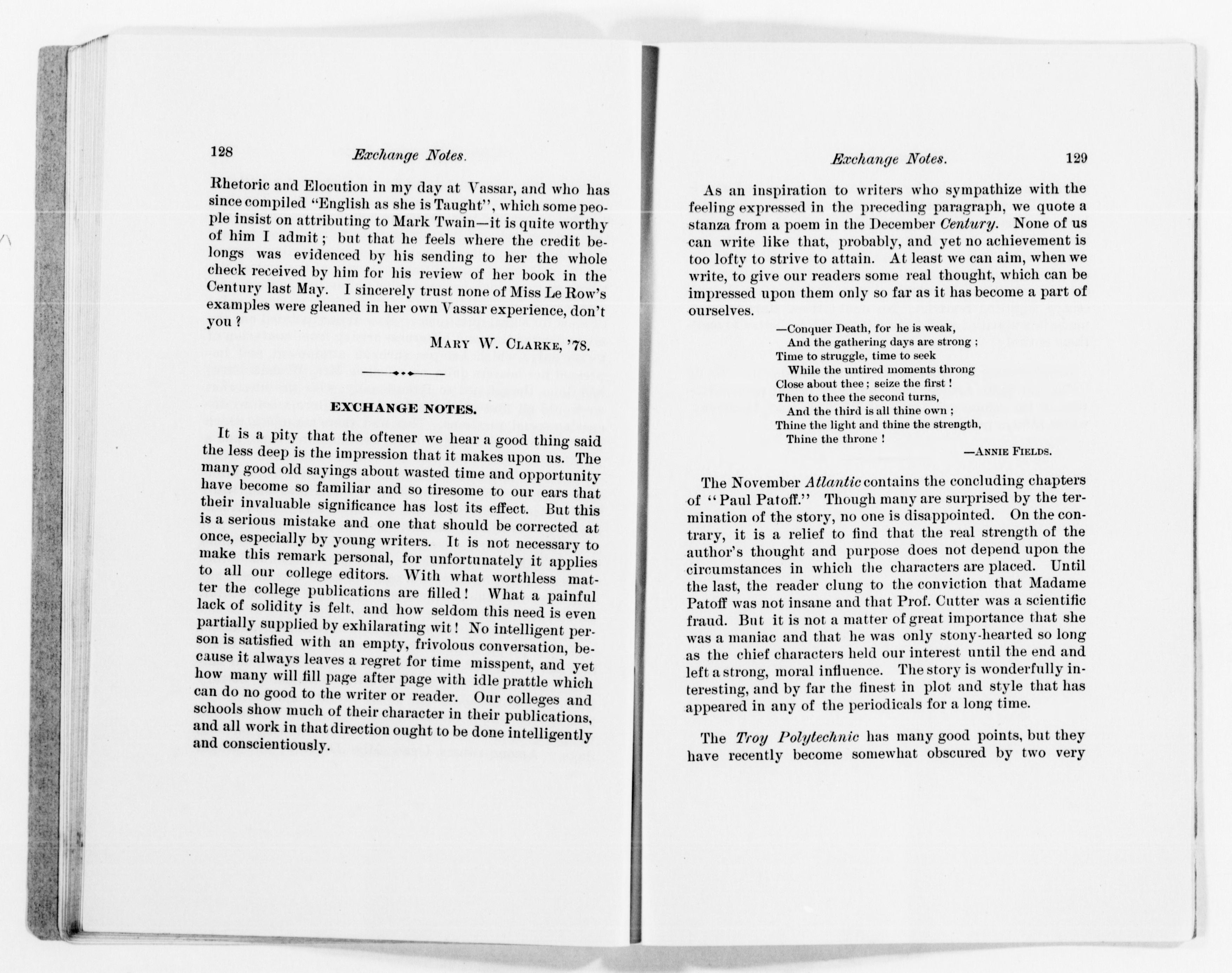 Scanned image of the current content page