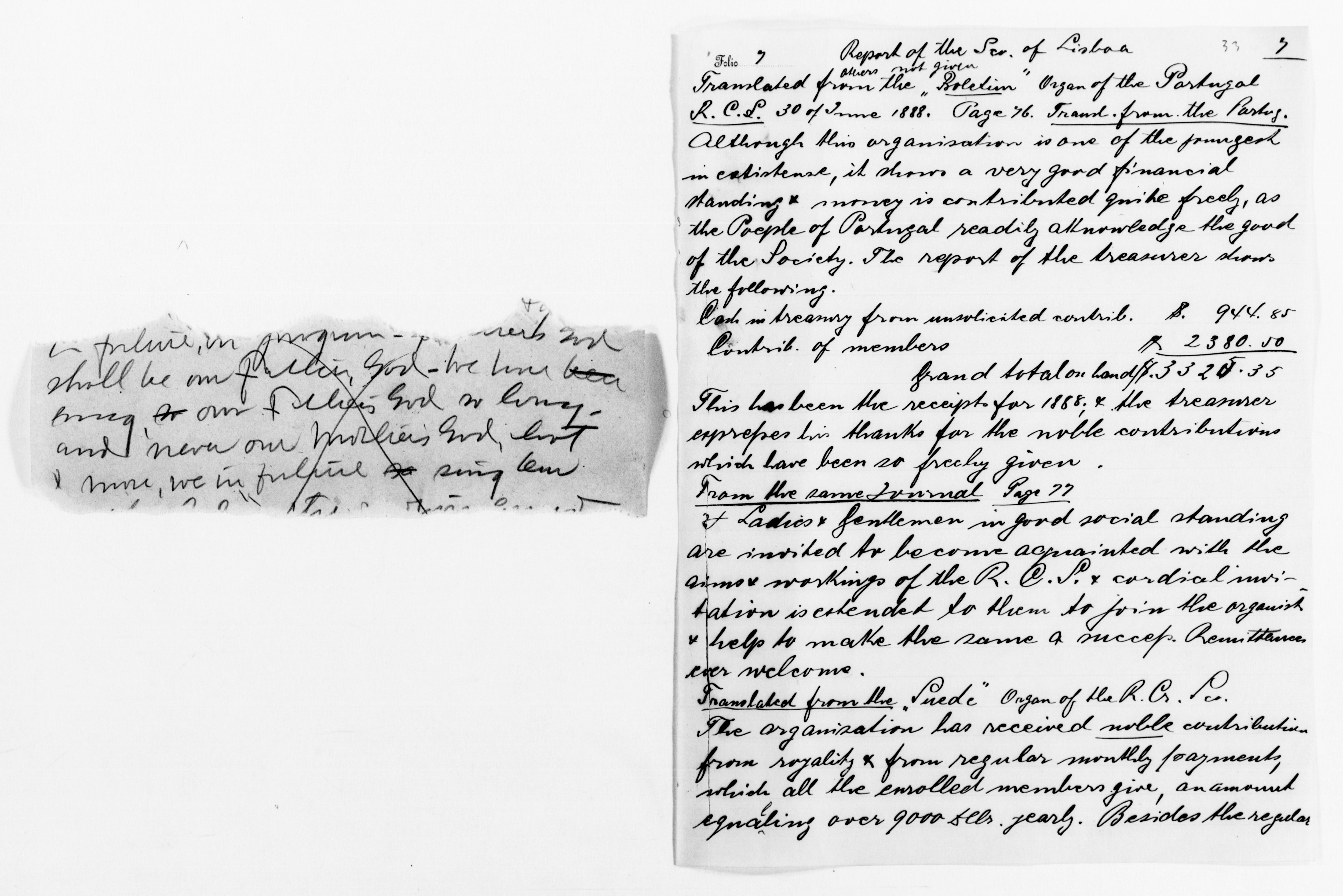 Scanned image of the current content page