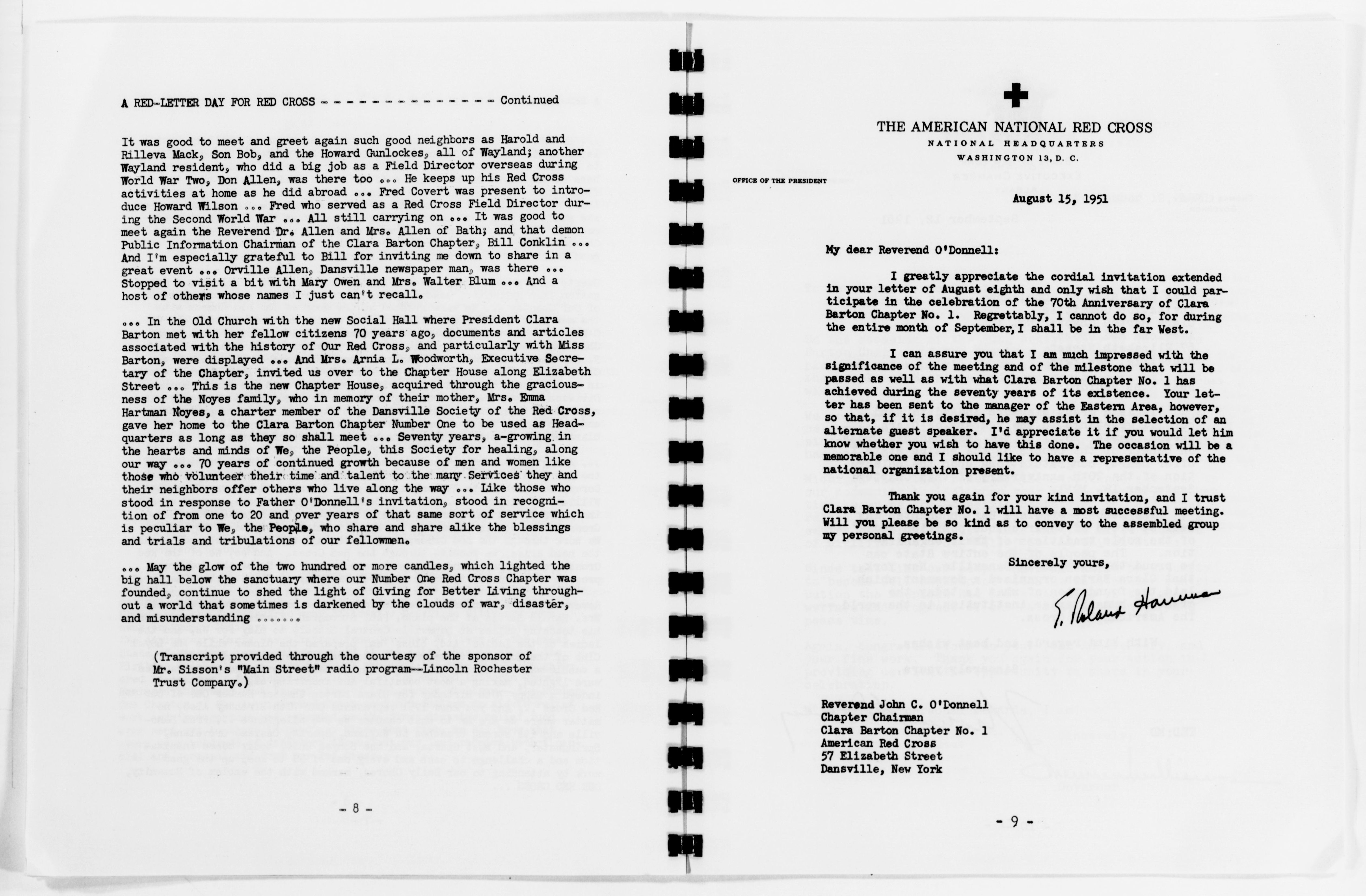 Scanned image of the current content page