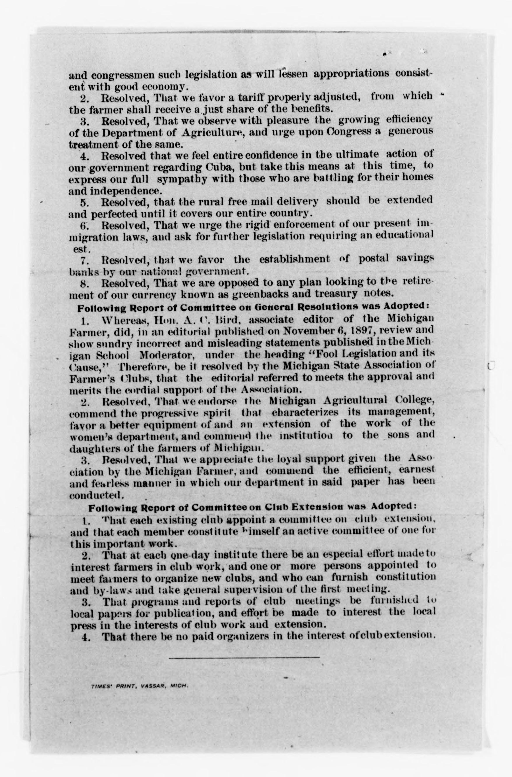 Scanned image of the current content page