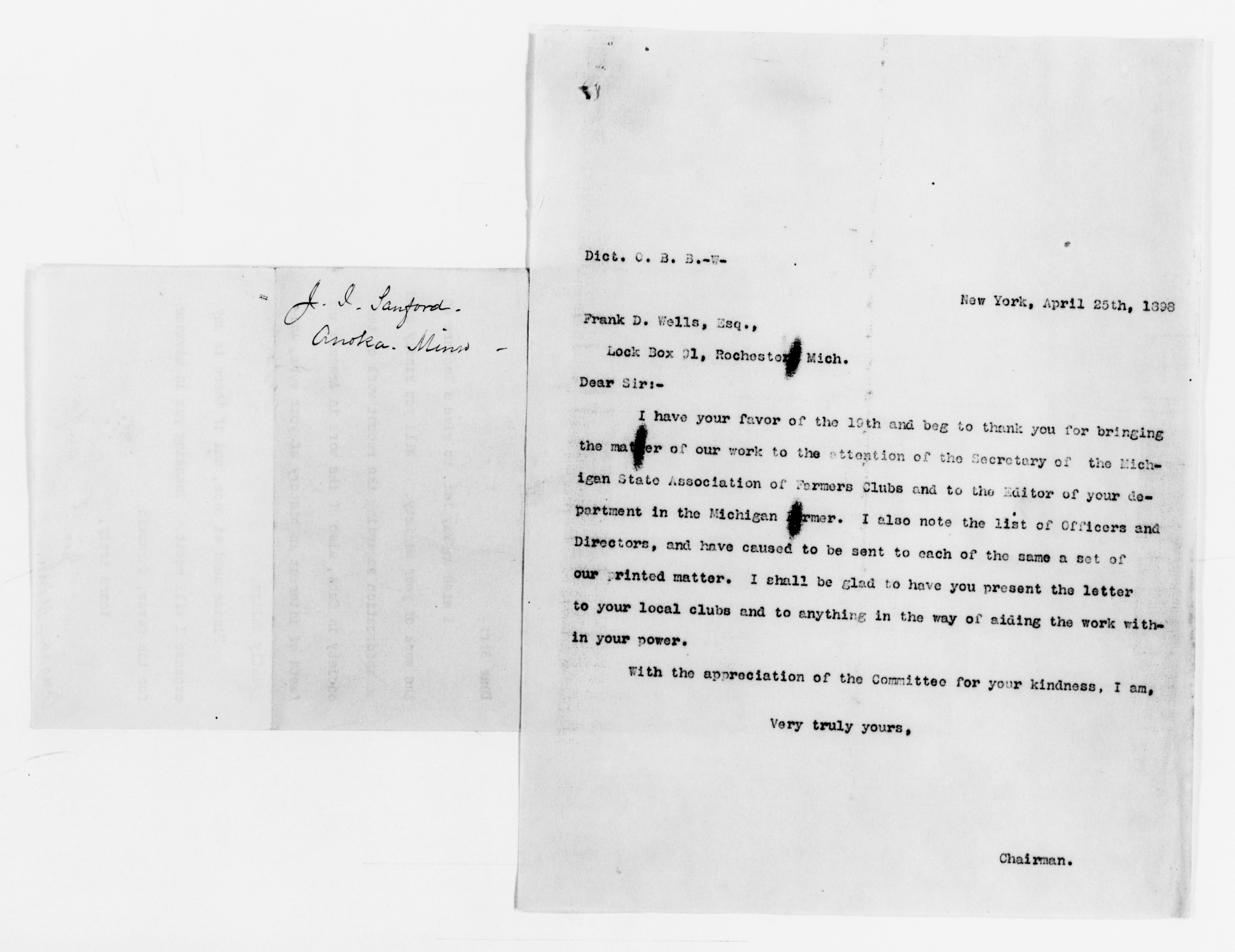 Scanned image of the current content page