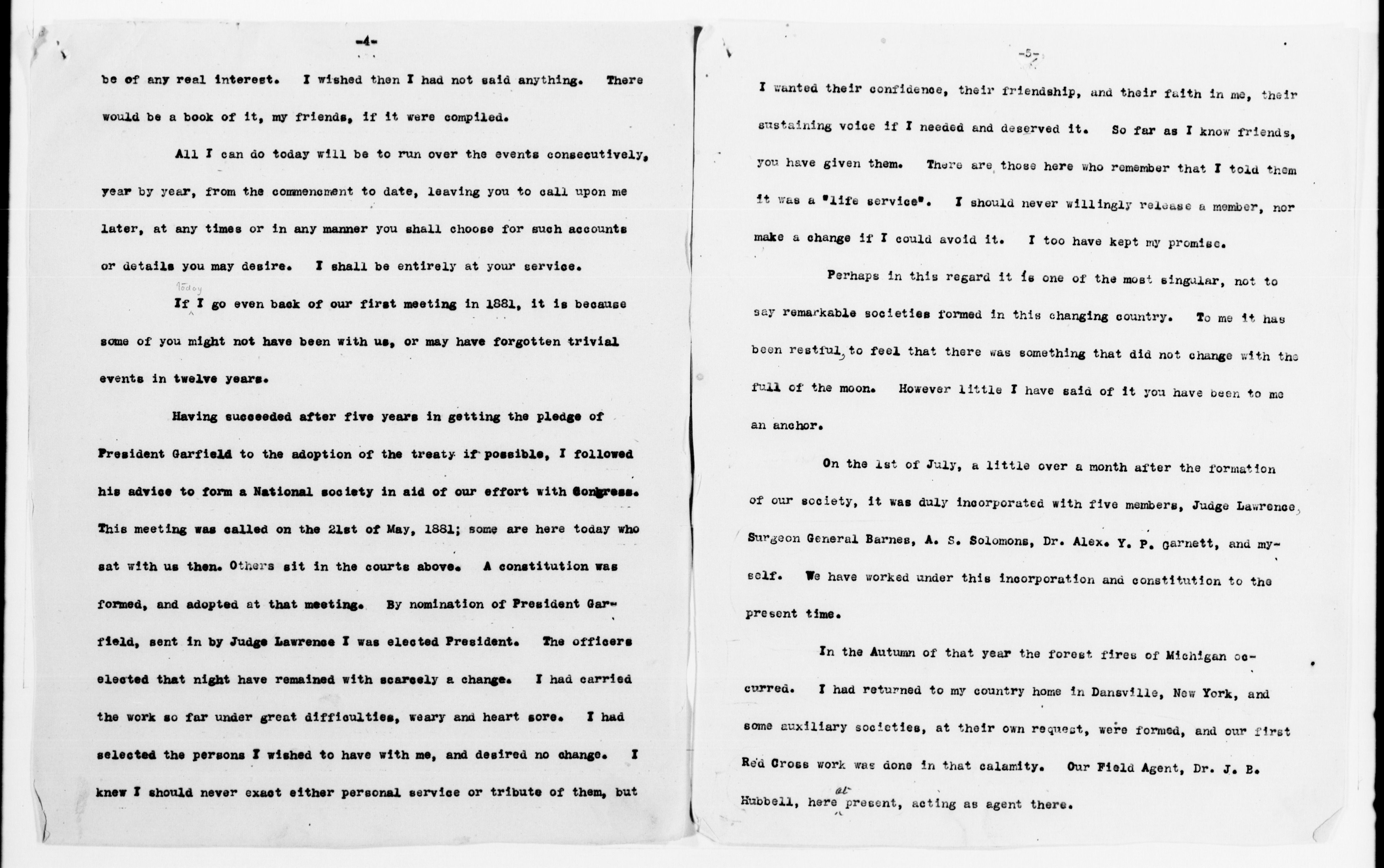 Scanned image of the current content page