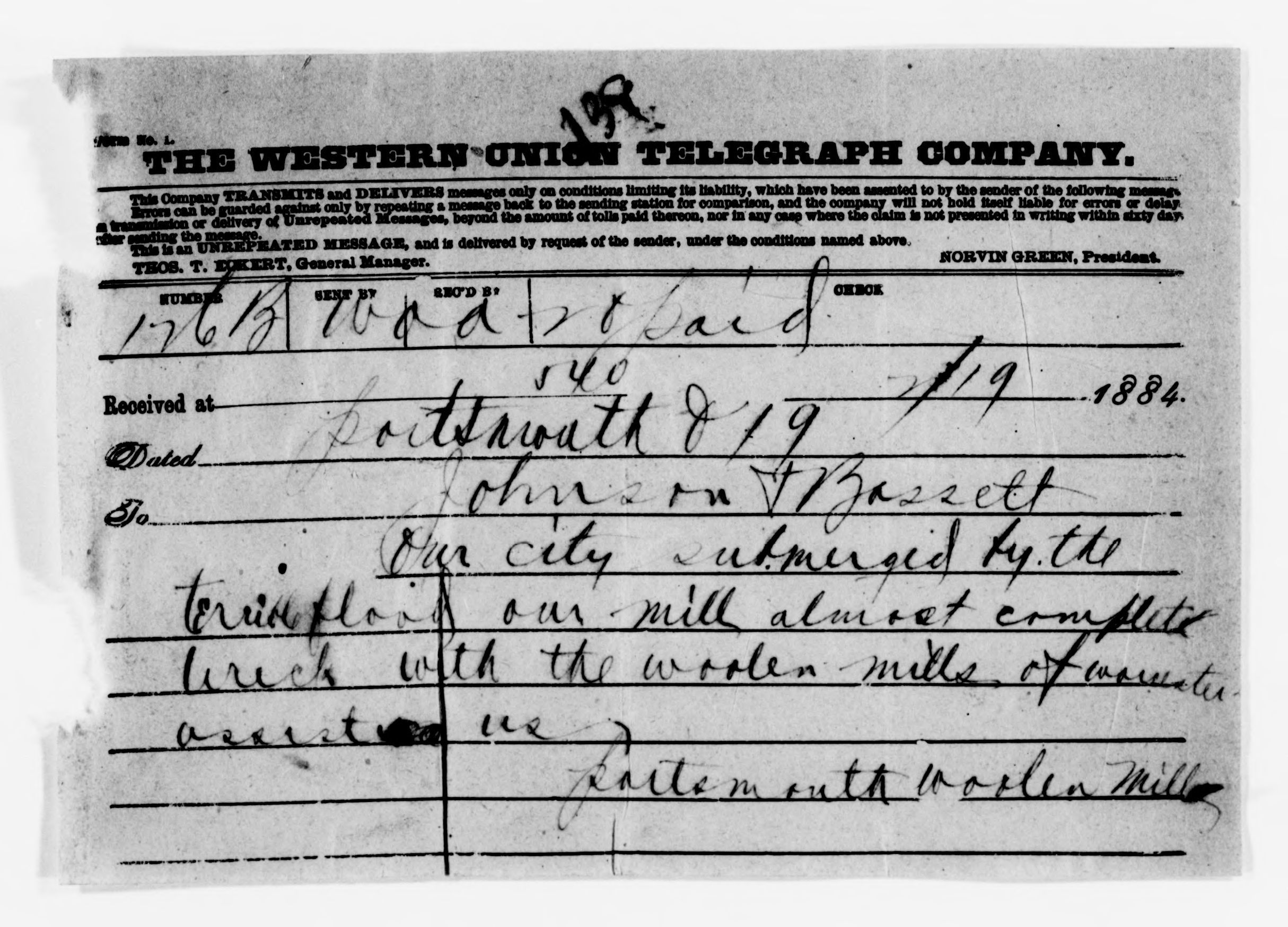 Scanned image of the current content page