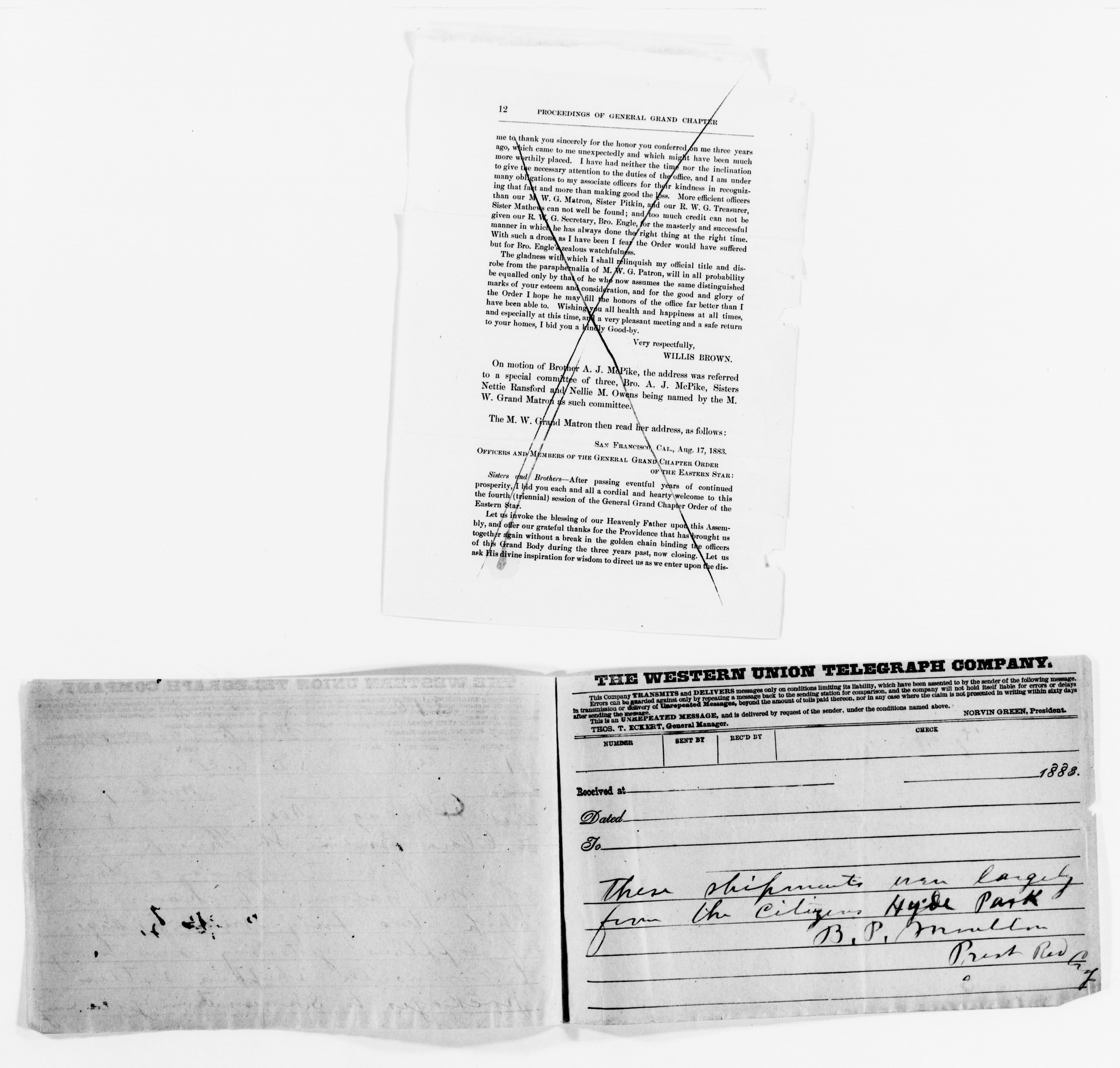 Scanned image of the current content page