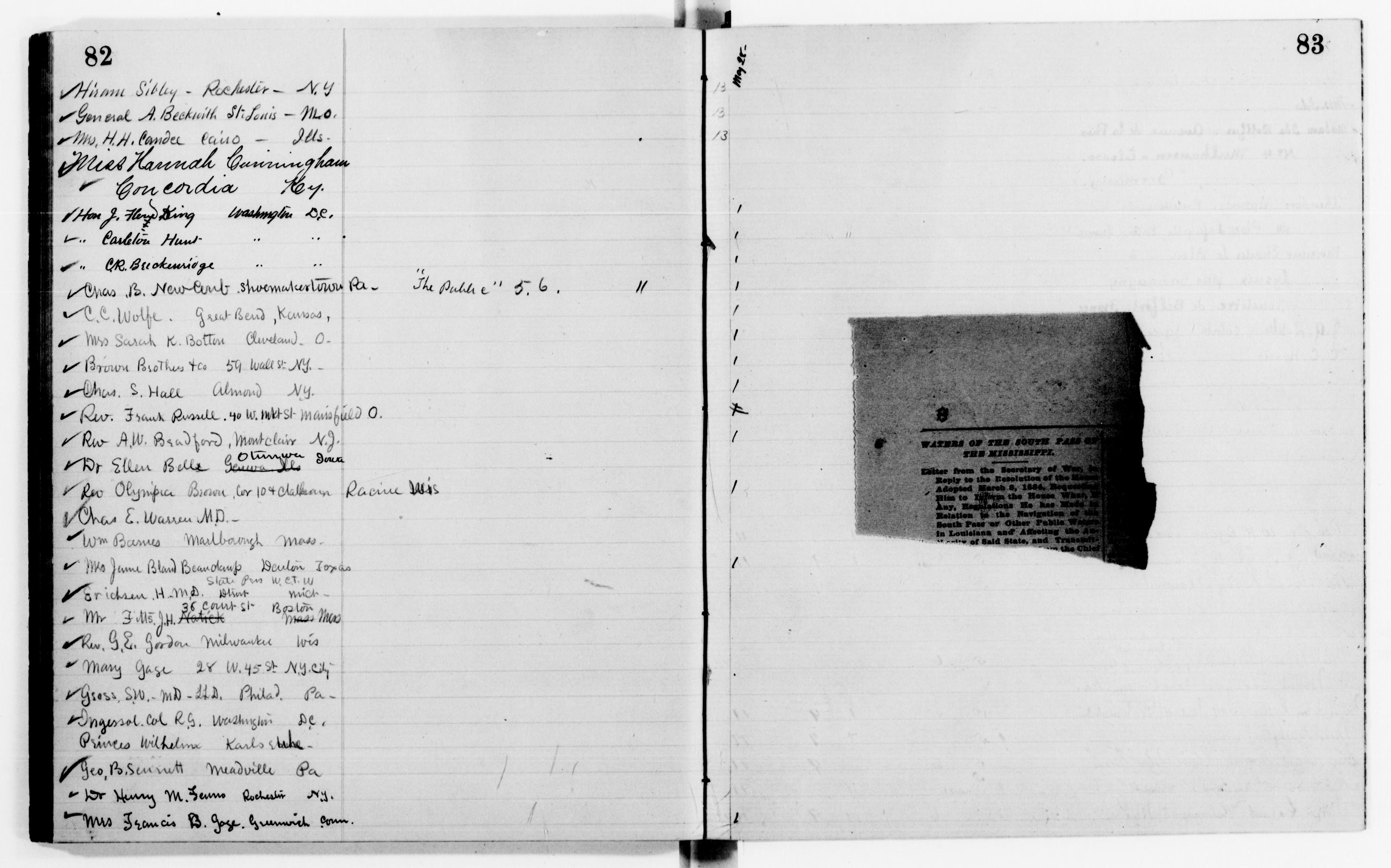 Scanned image of the current content page