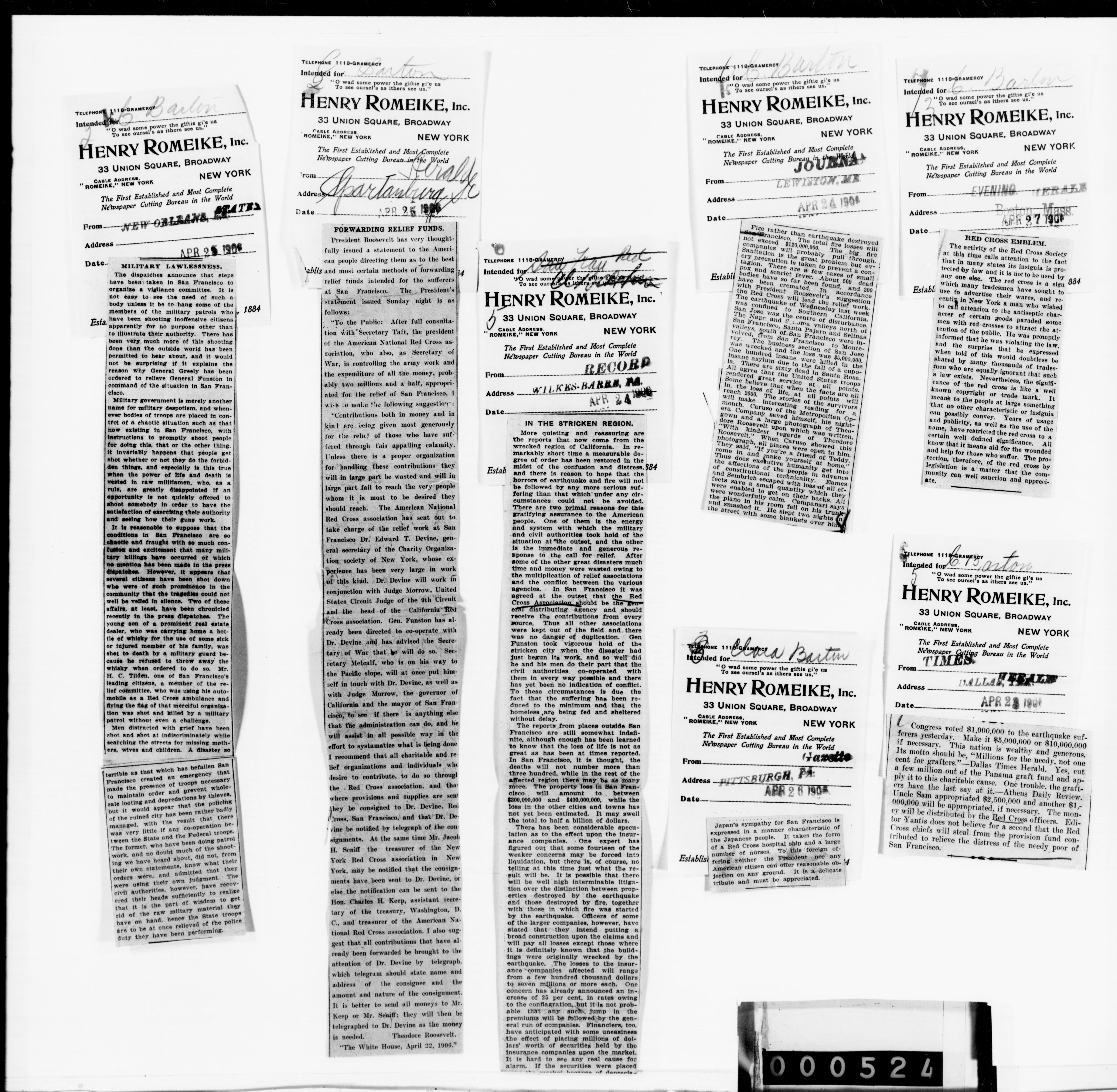 Scanned image of the current content page