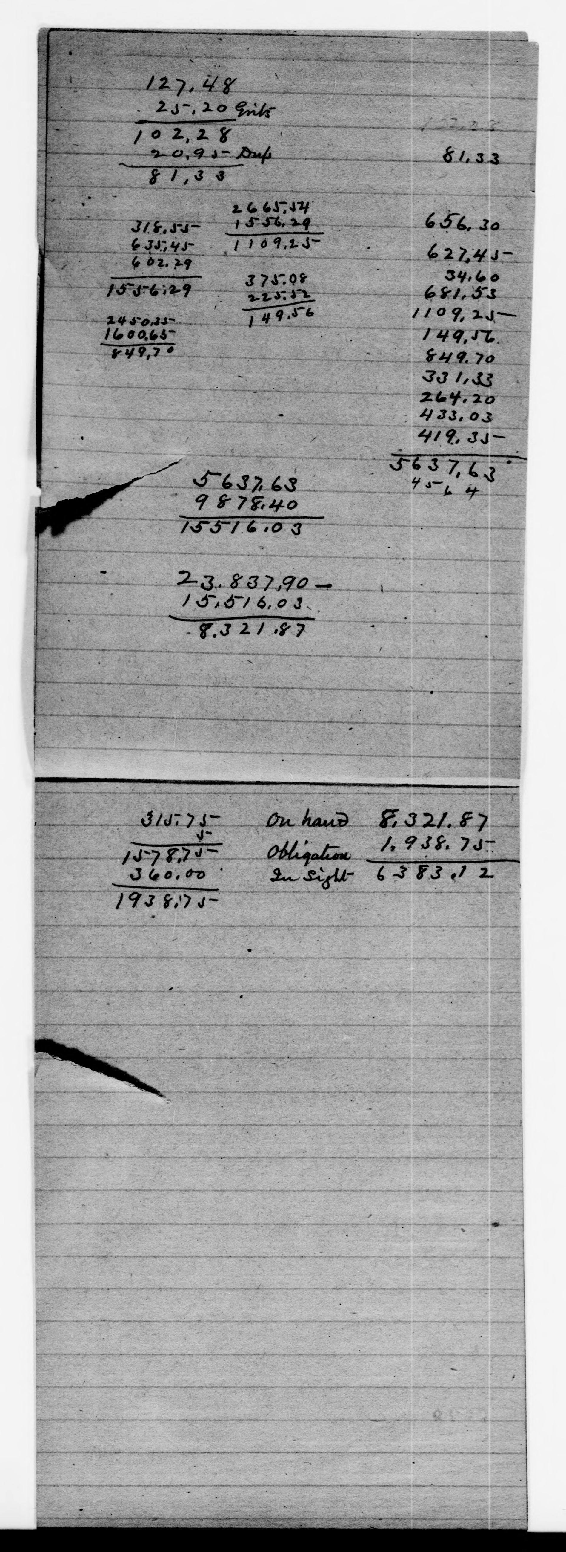 Scanned image of the current content page