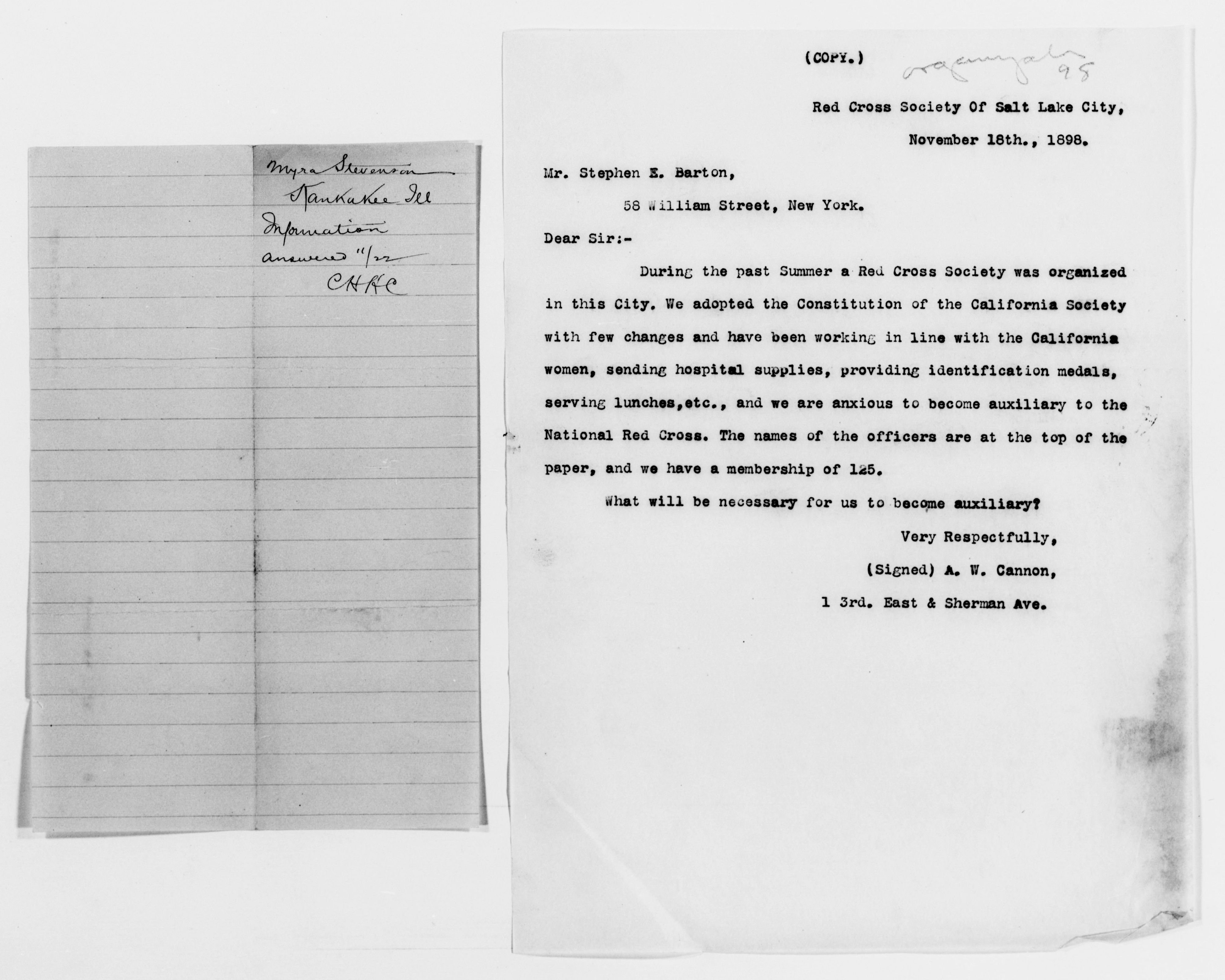 Scanned image of the current content page