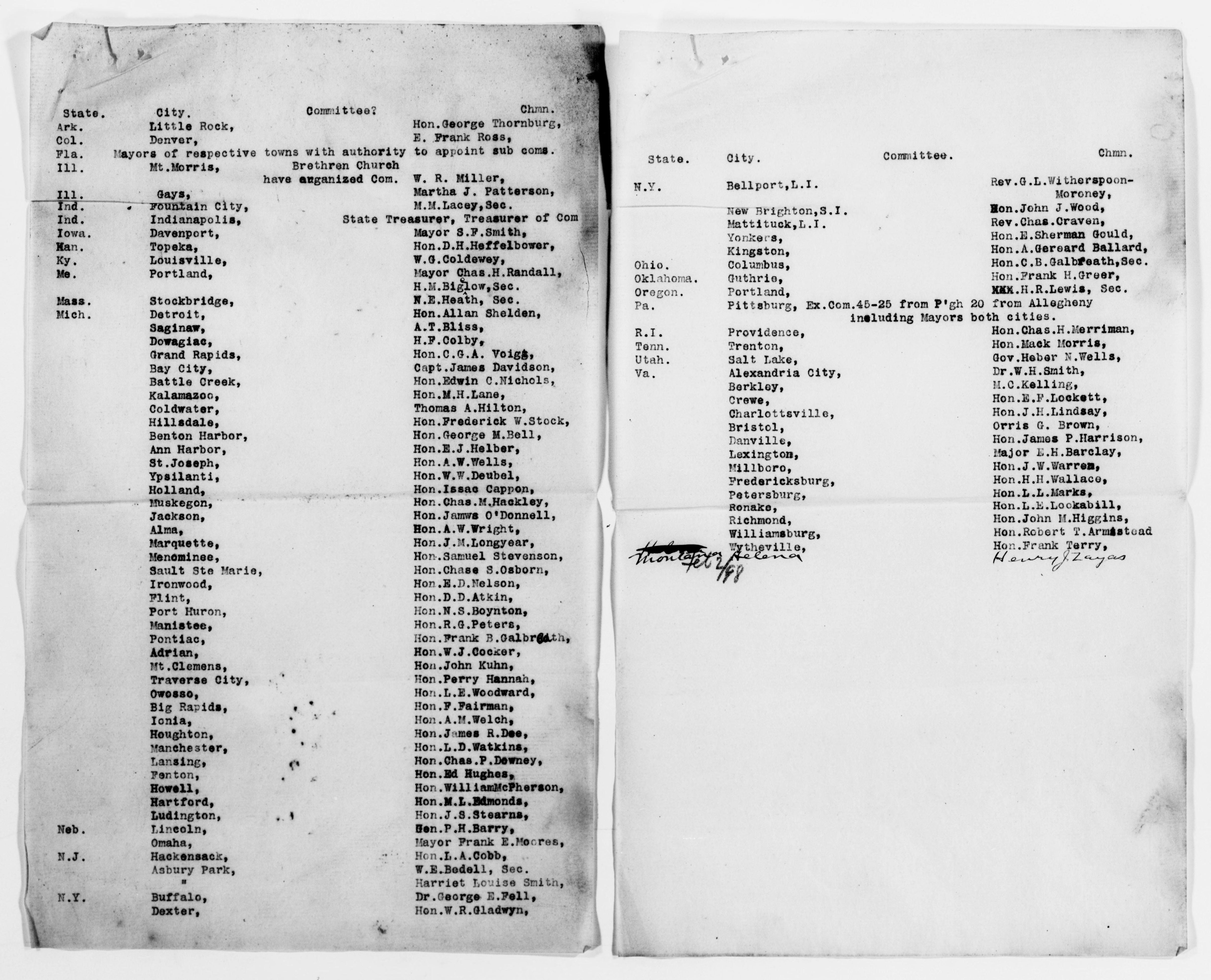 Scanned image of the current content page