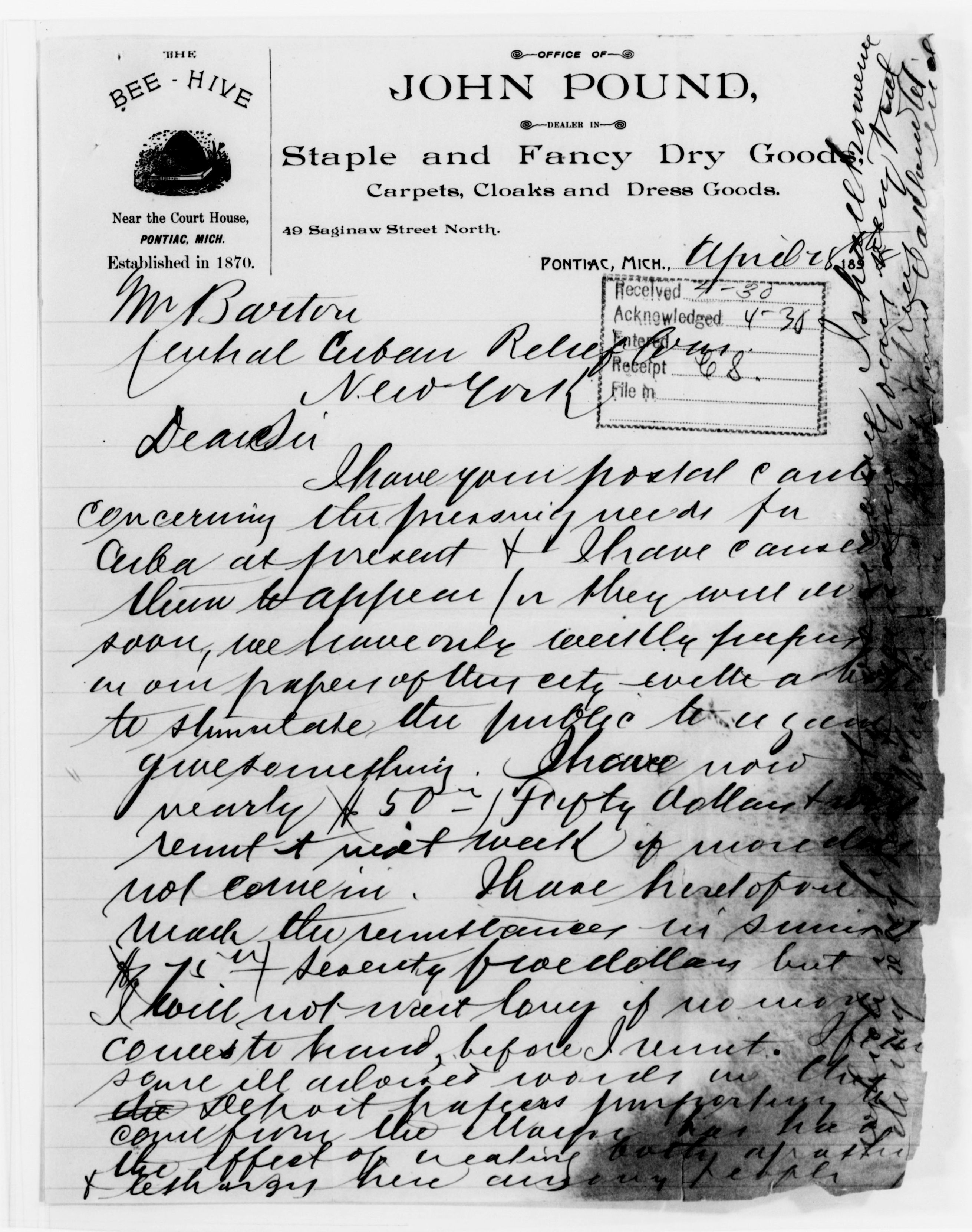 Scanned image of the current content page