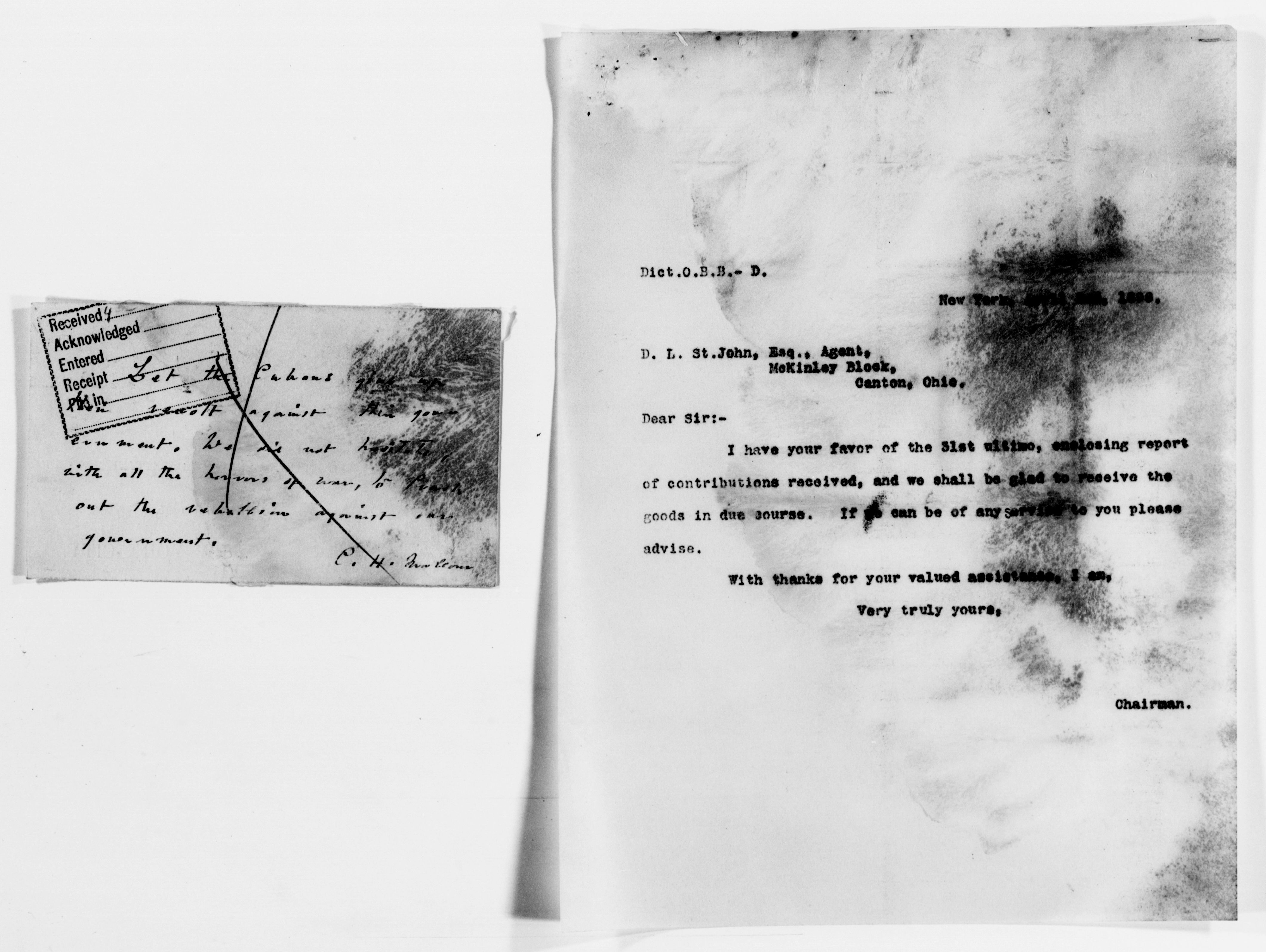 Scanned image of the current content page