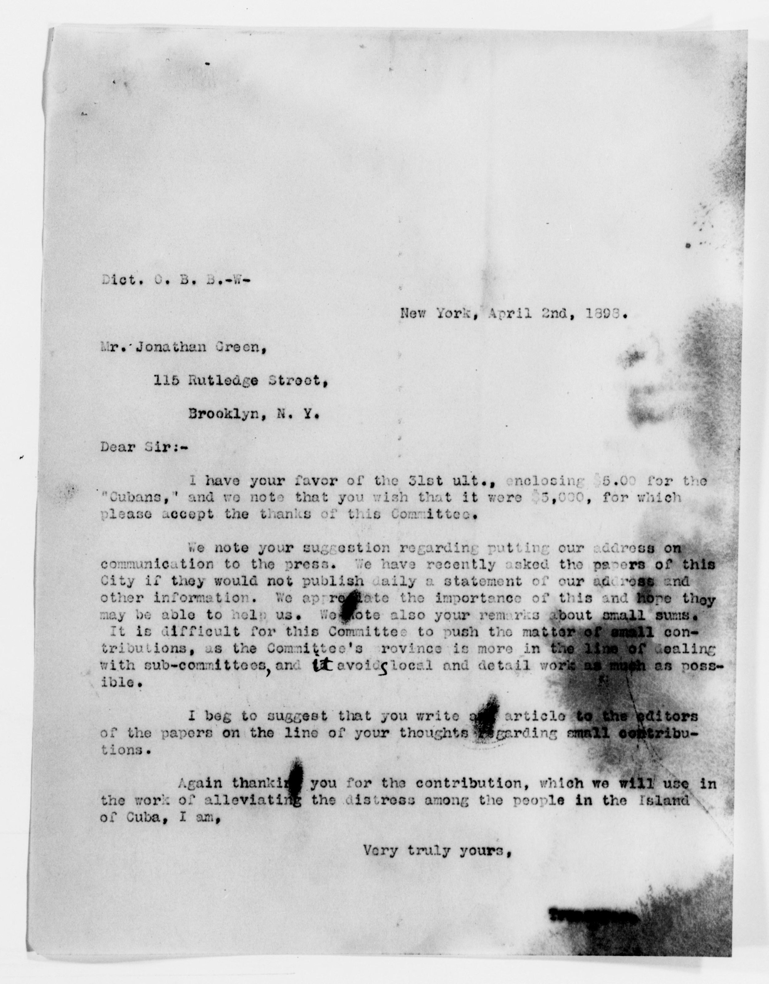 Scanned image of the current content page