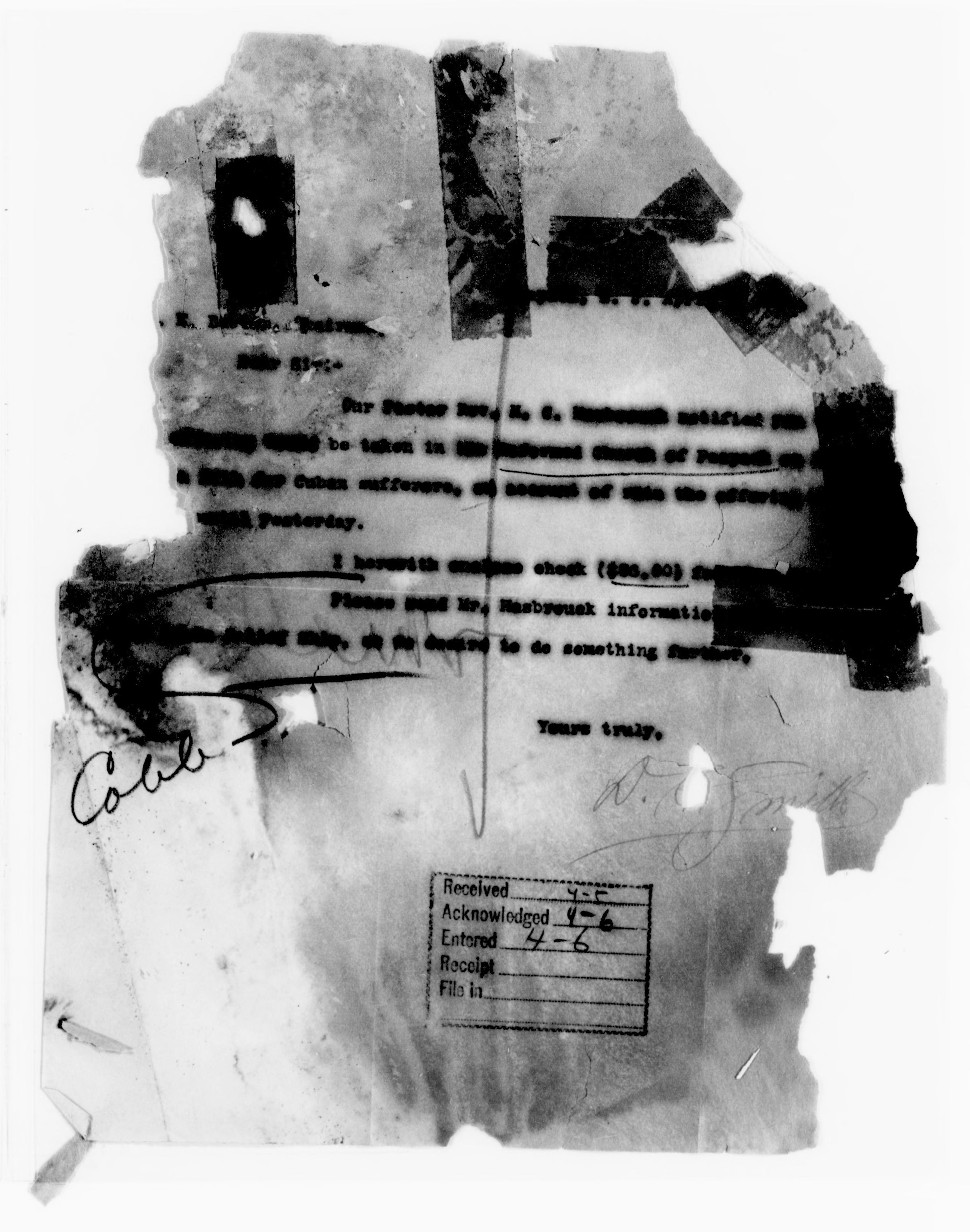 Scanned image of the current content page