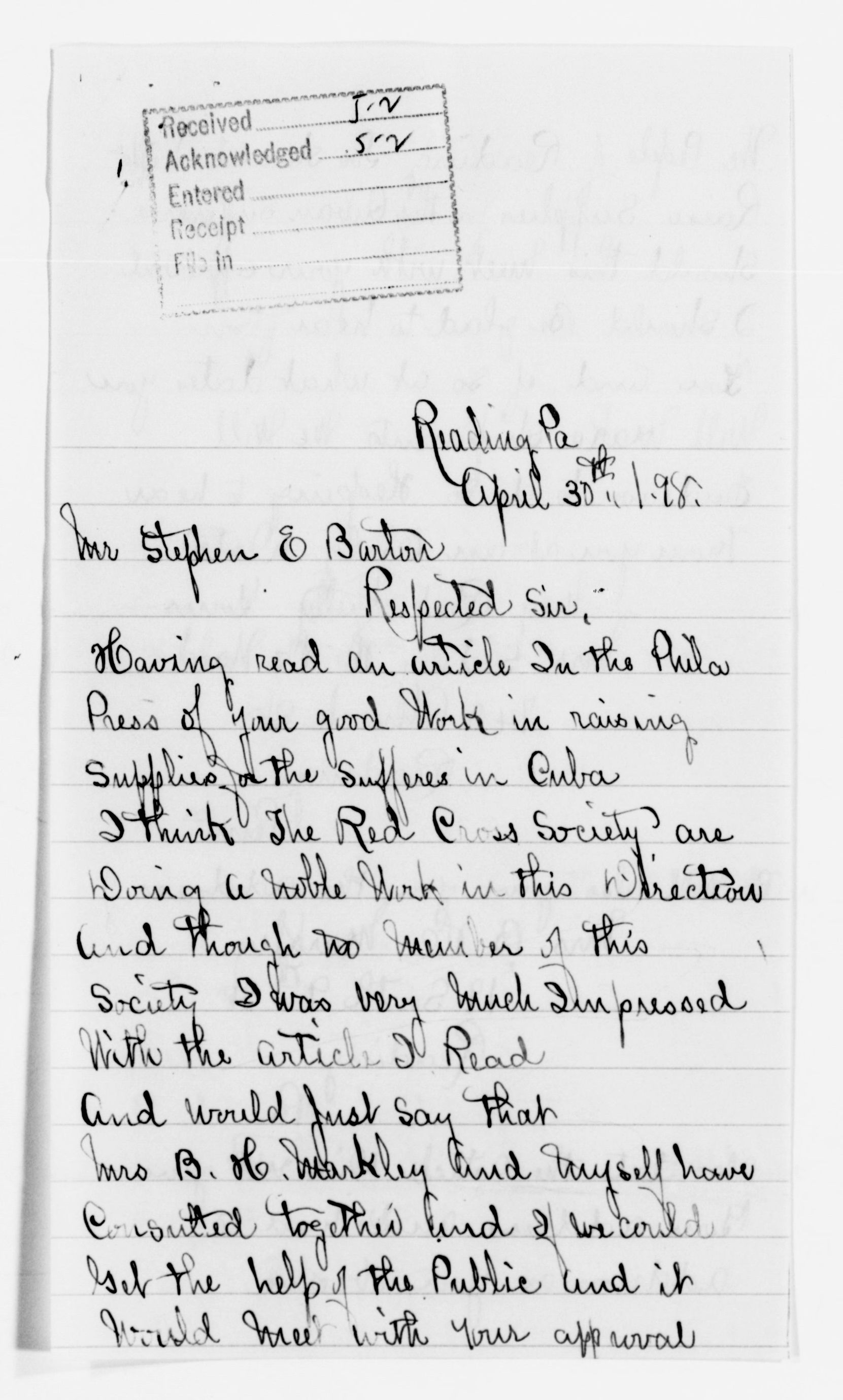 Scanned image of the current content page