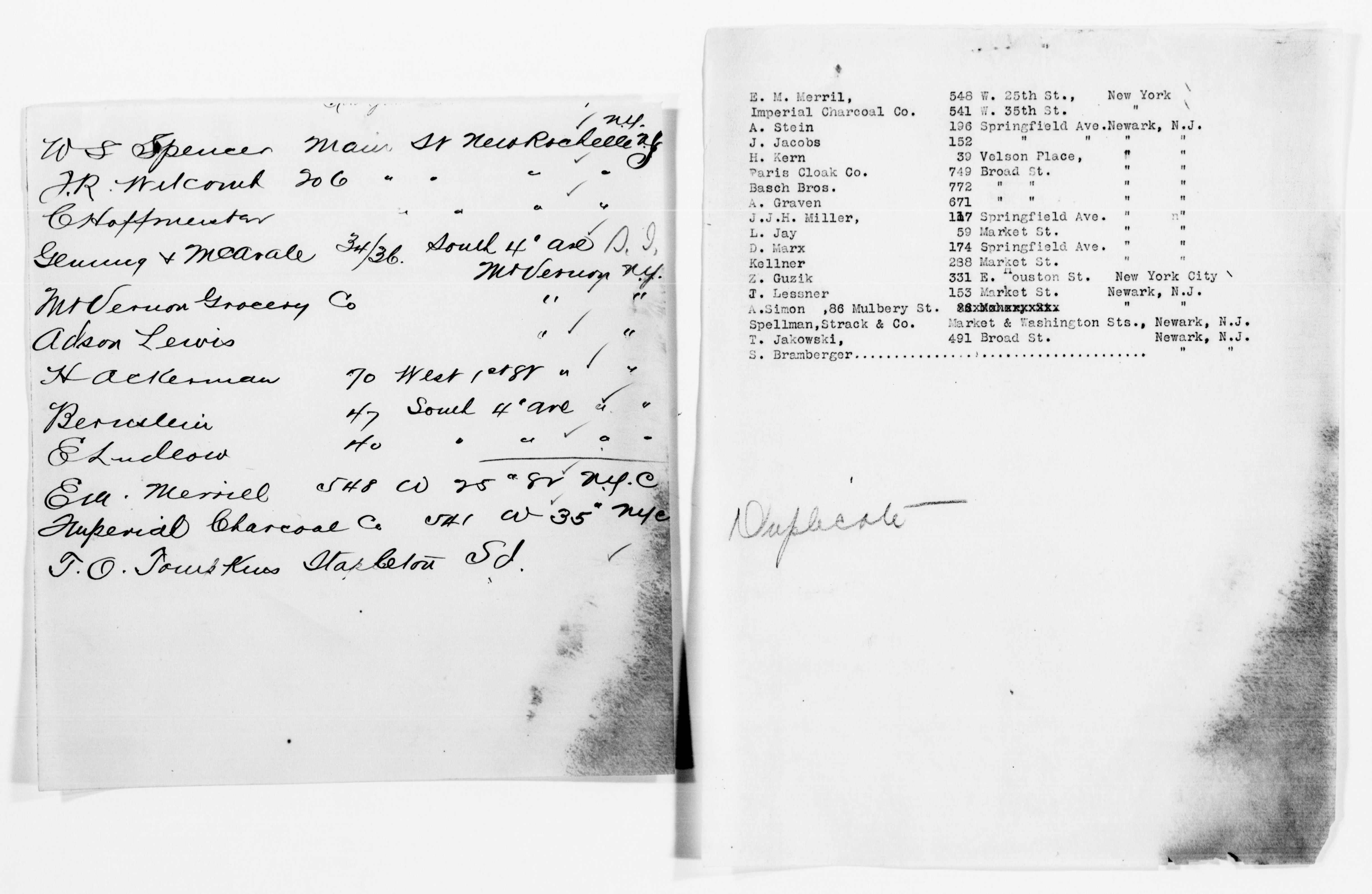 Scanned image of the current content page