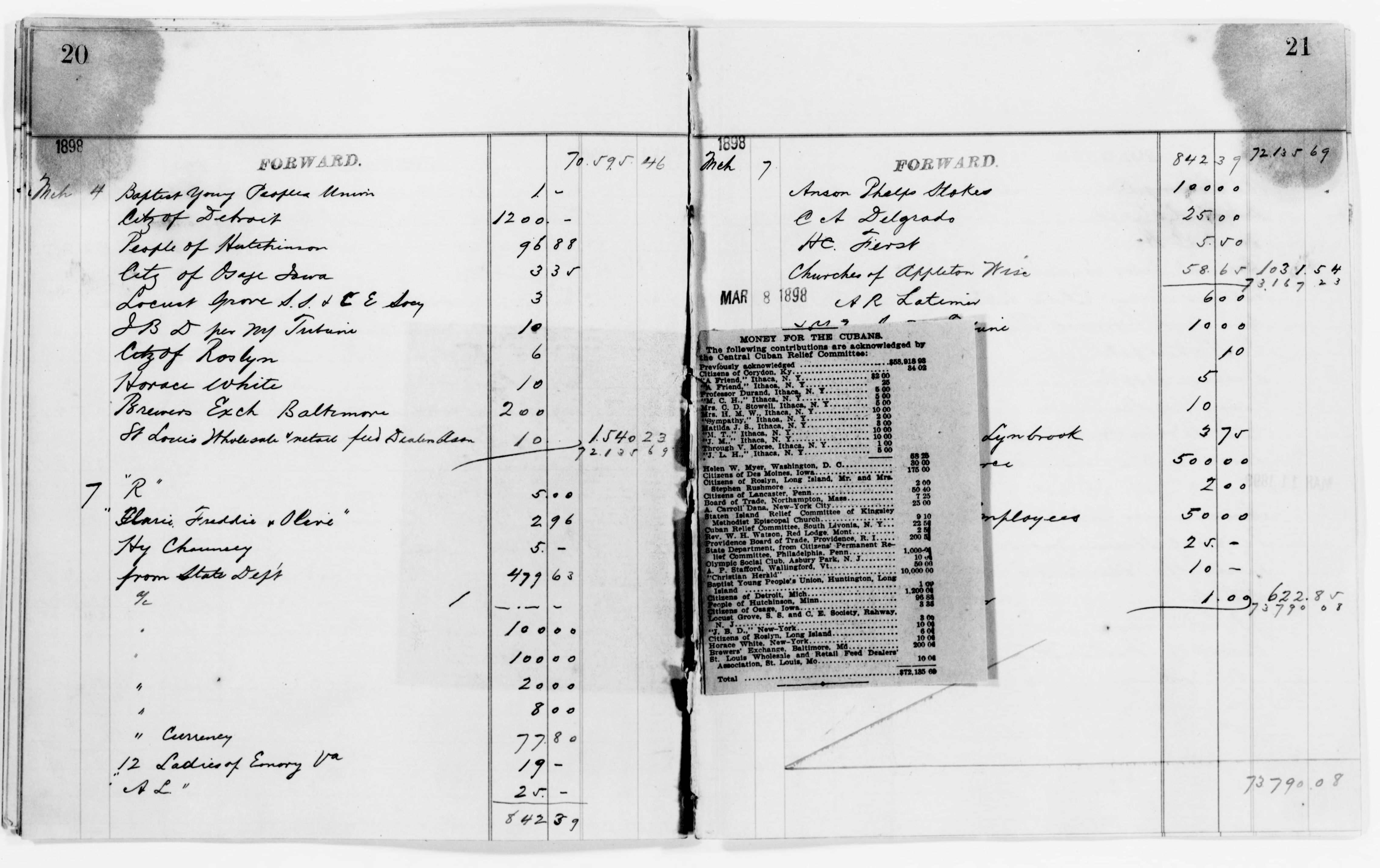 Scanned image of the current content page