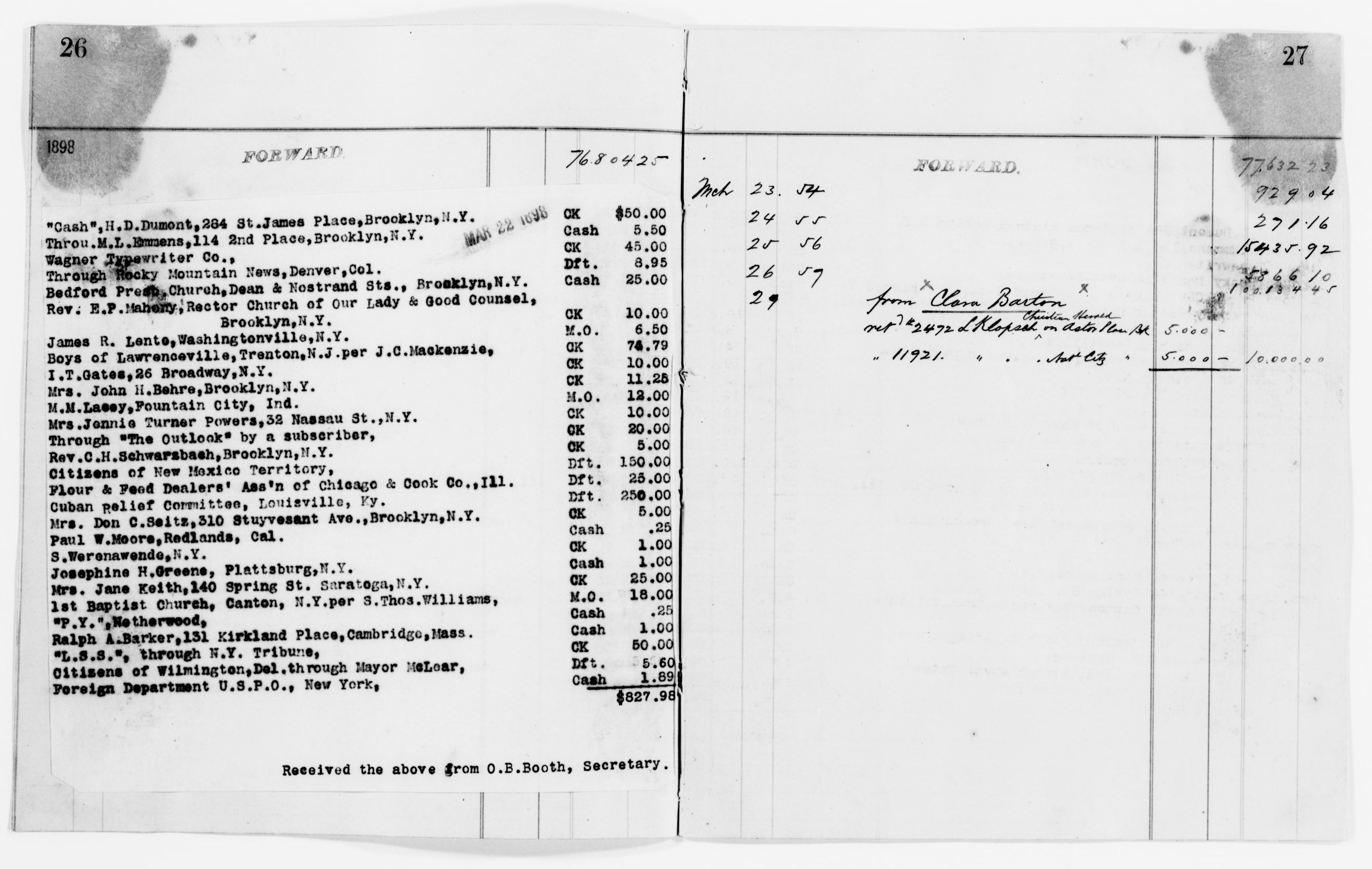Scanned image of the current content page