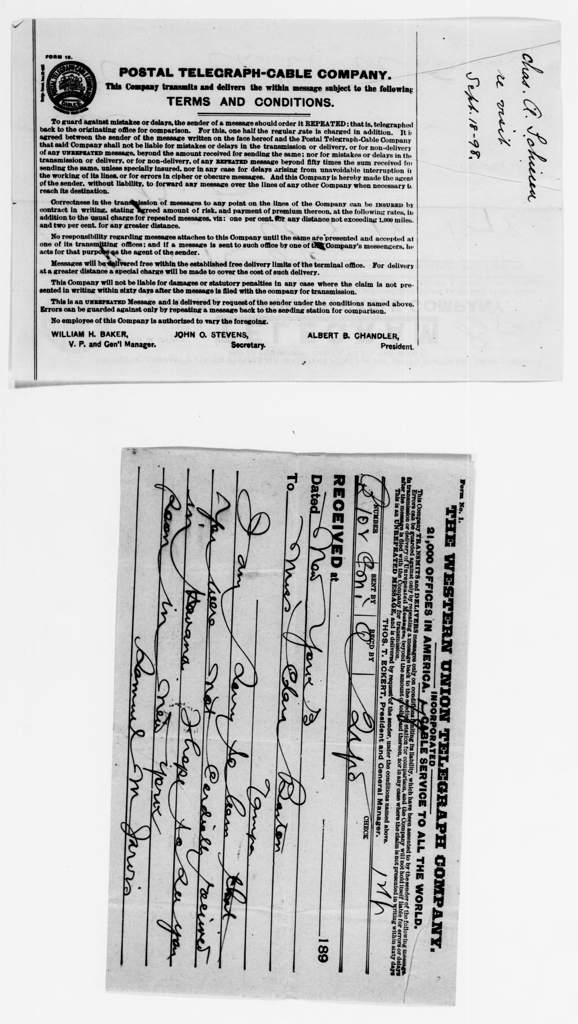 Scanned image of the current content page