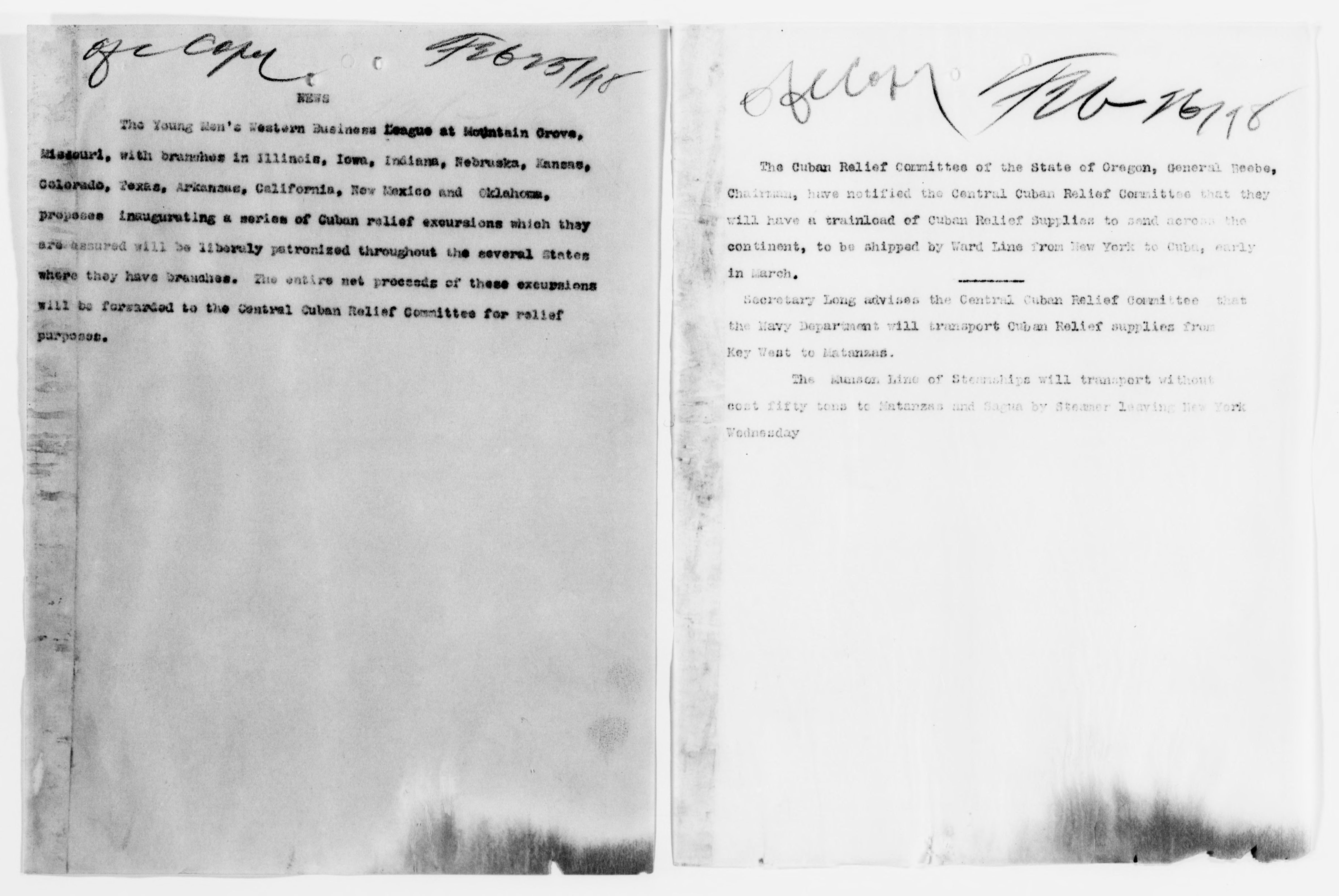 Scanned image of the current content page