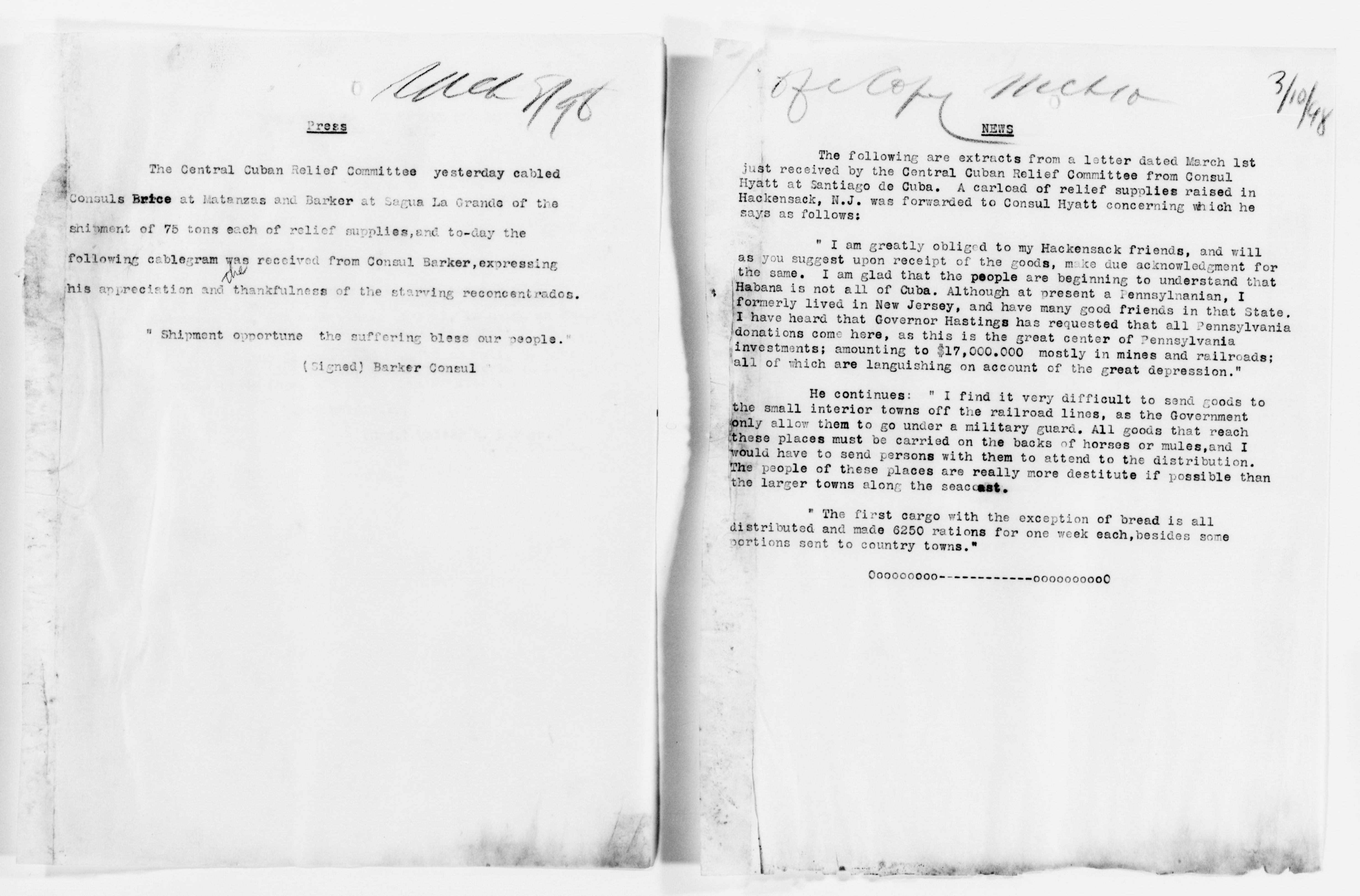 Scanned image of the current content page