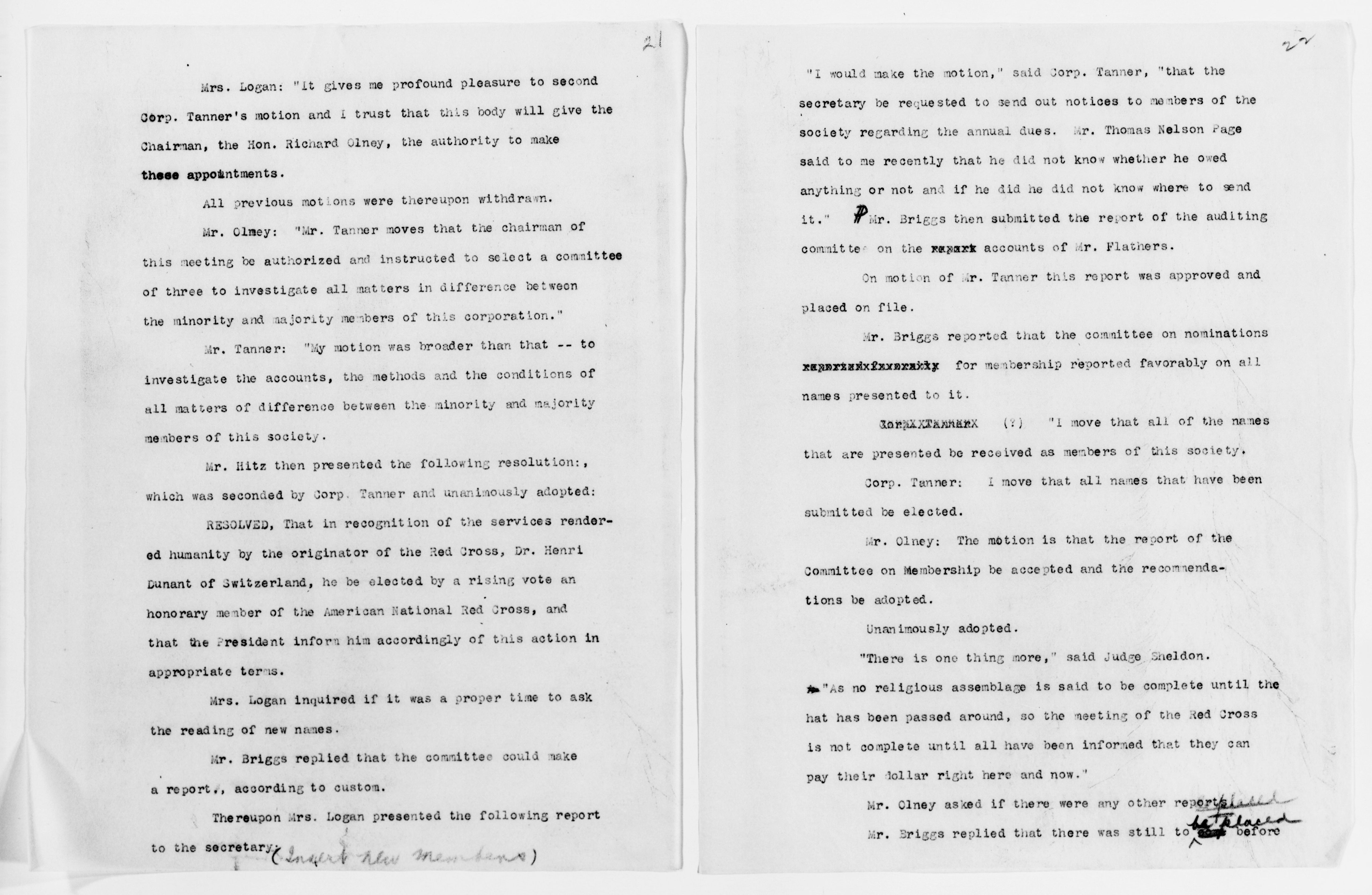 Scanned image of the current content page