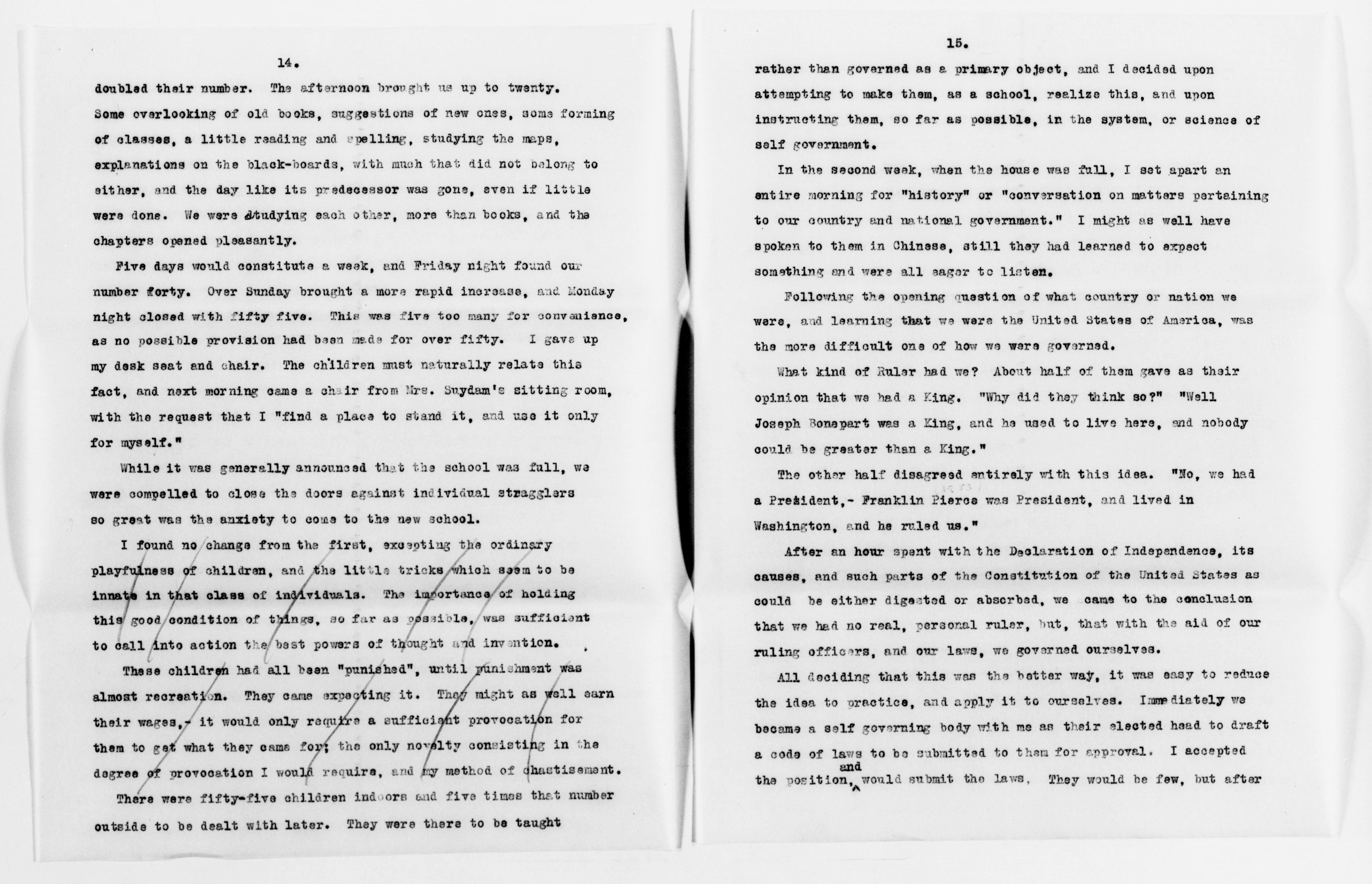 Scanned image of the current content page