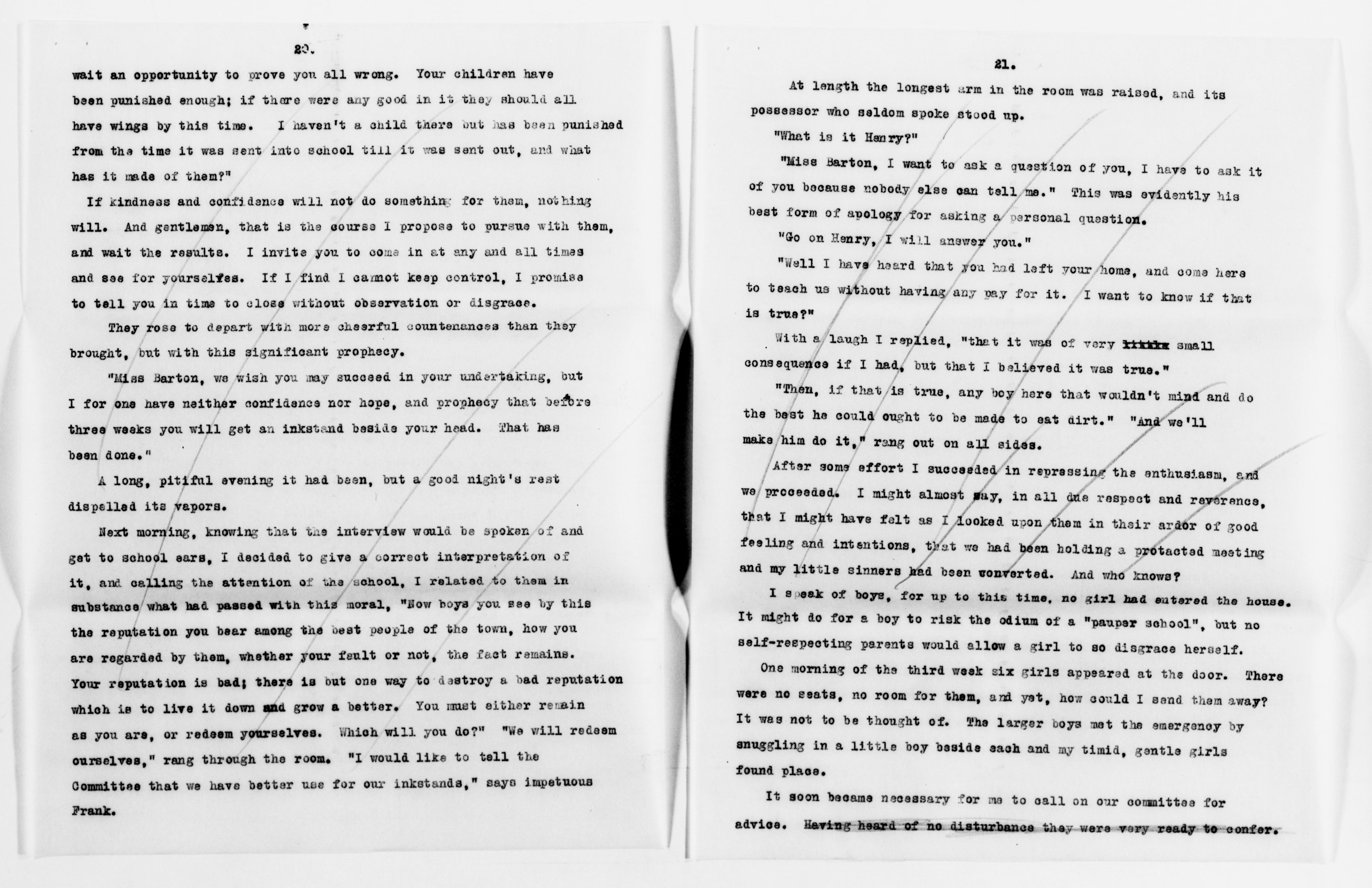 Scanned image of the current content page