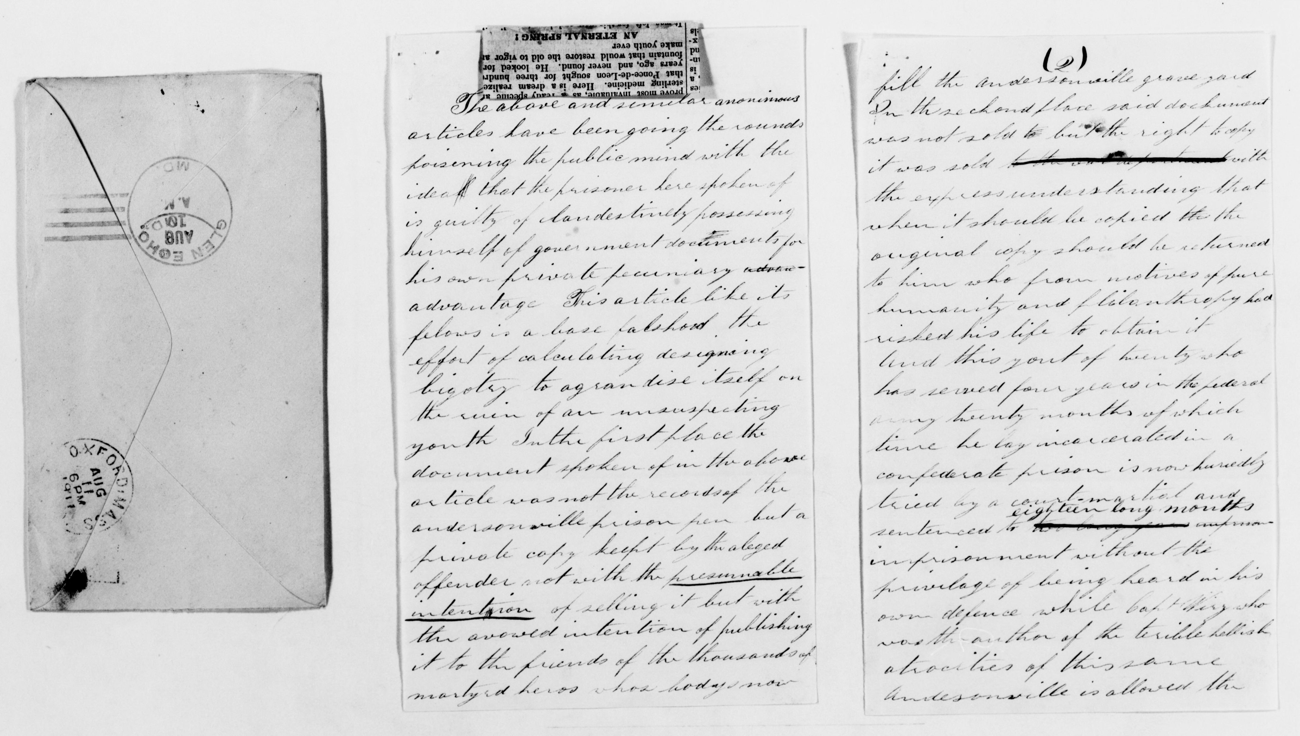 Scanned image of the current content page