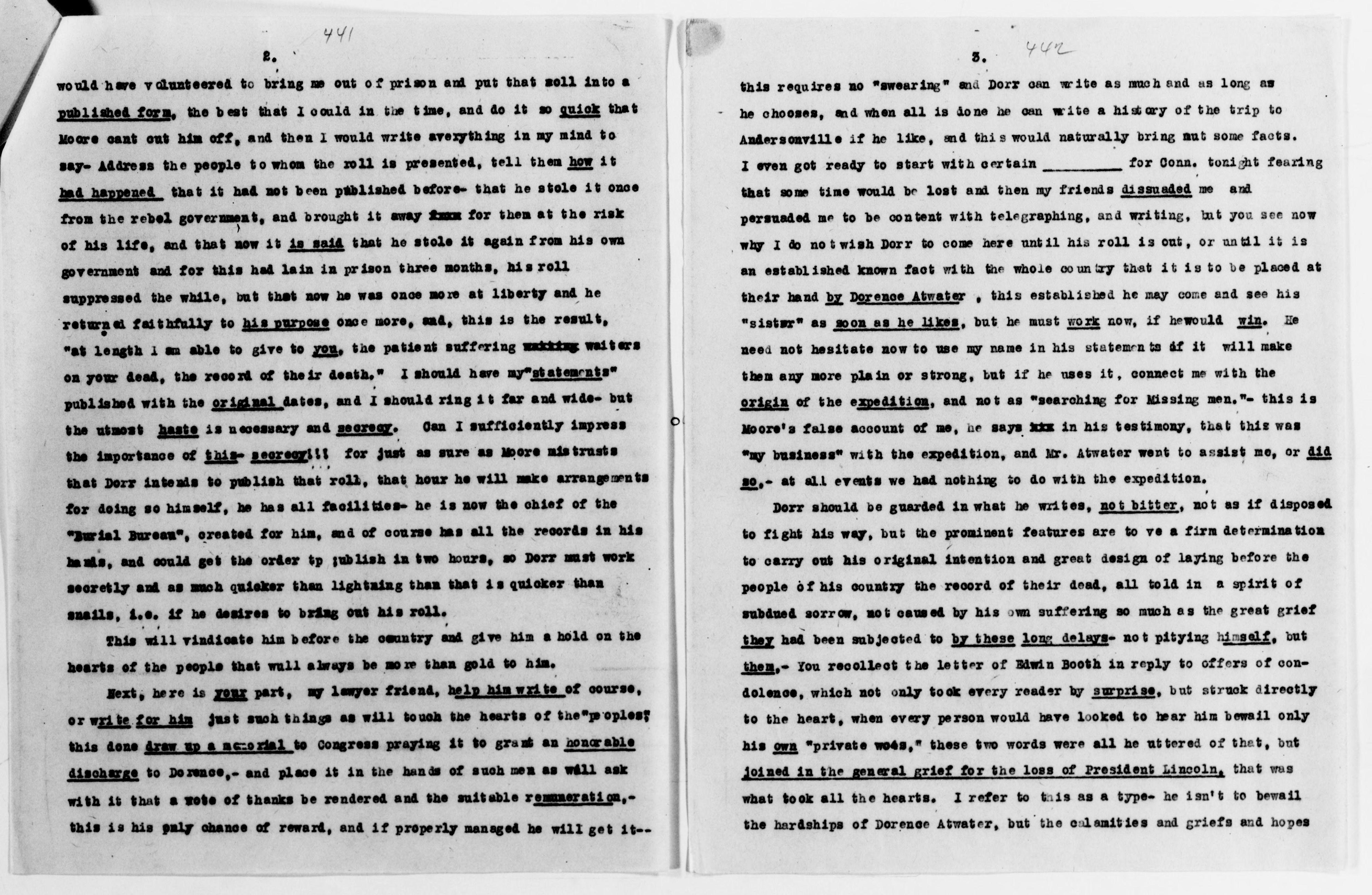 Scanned image of the current content page