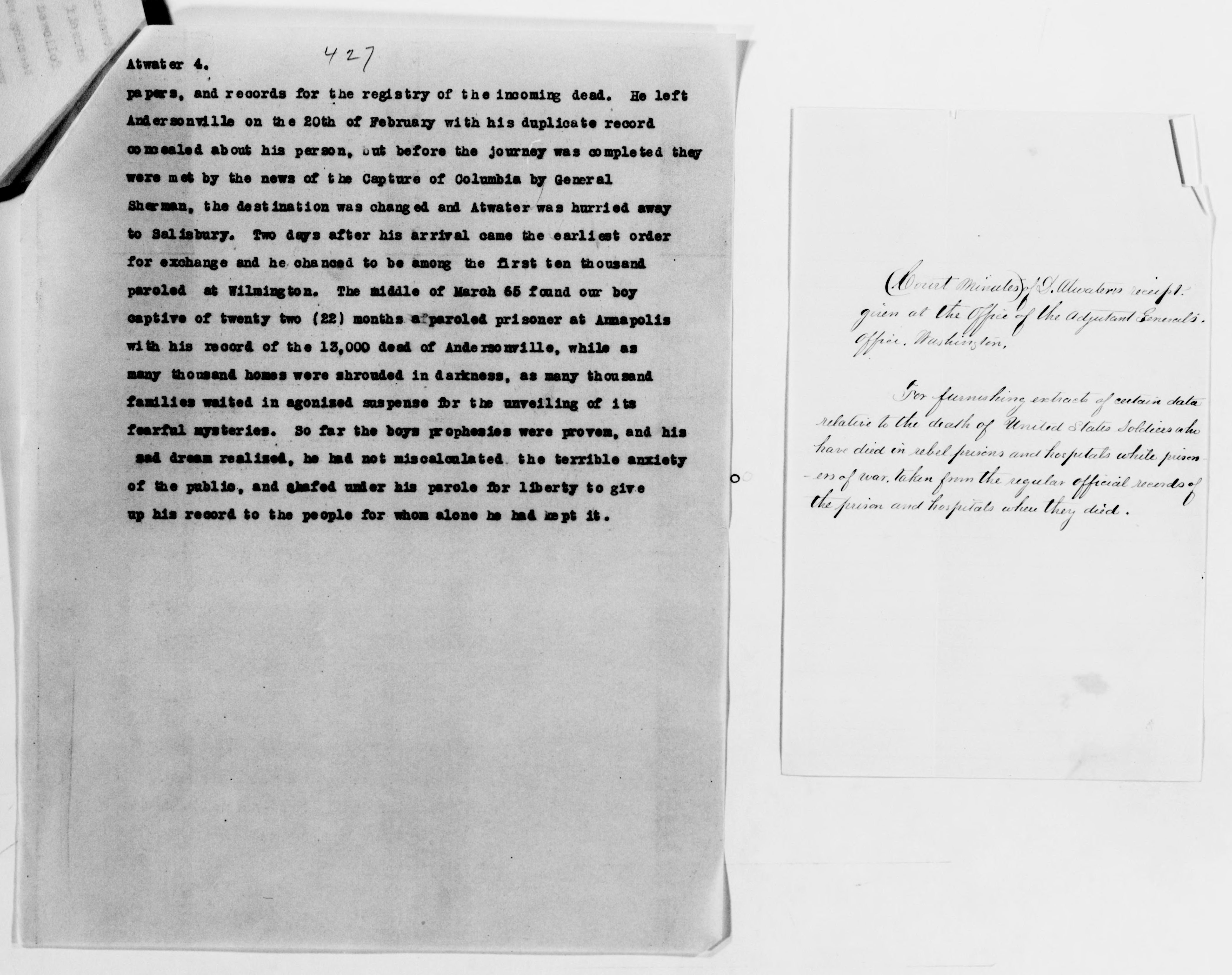 Scanned image of the current content page