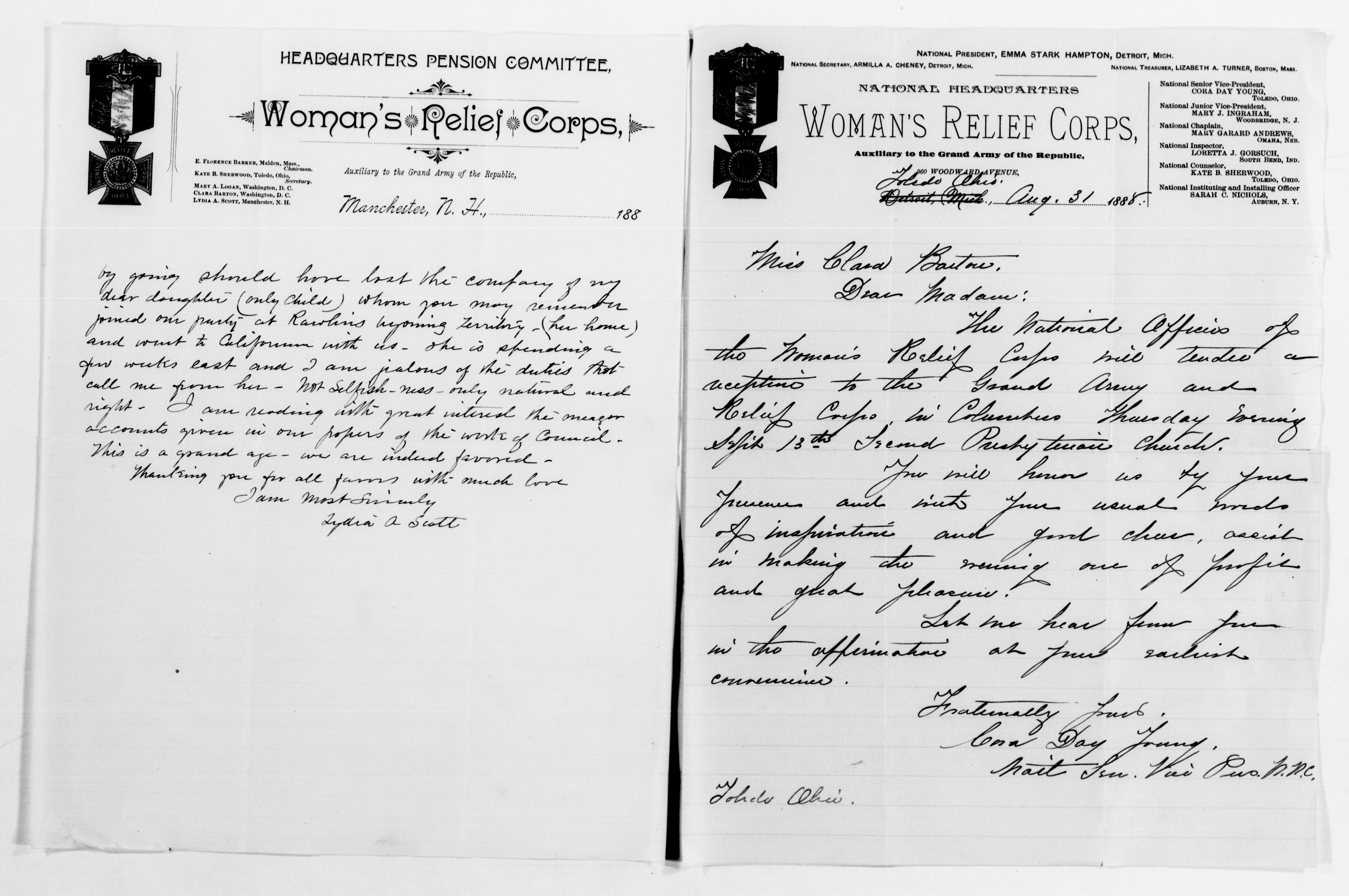 Scanned image of the current content page