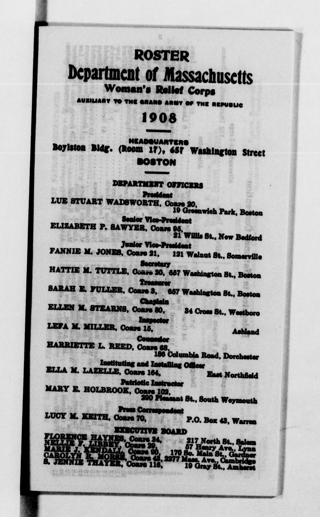 Scanned image of the current content page