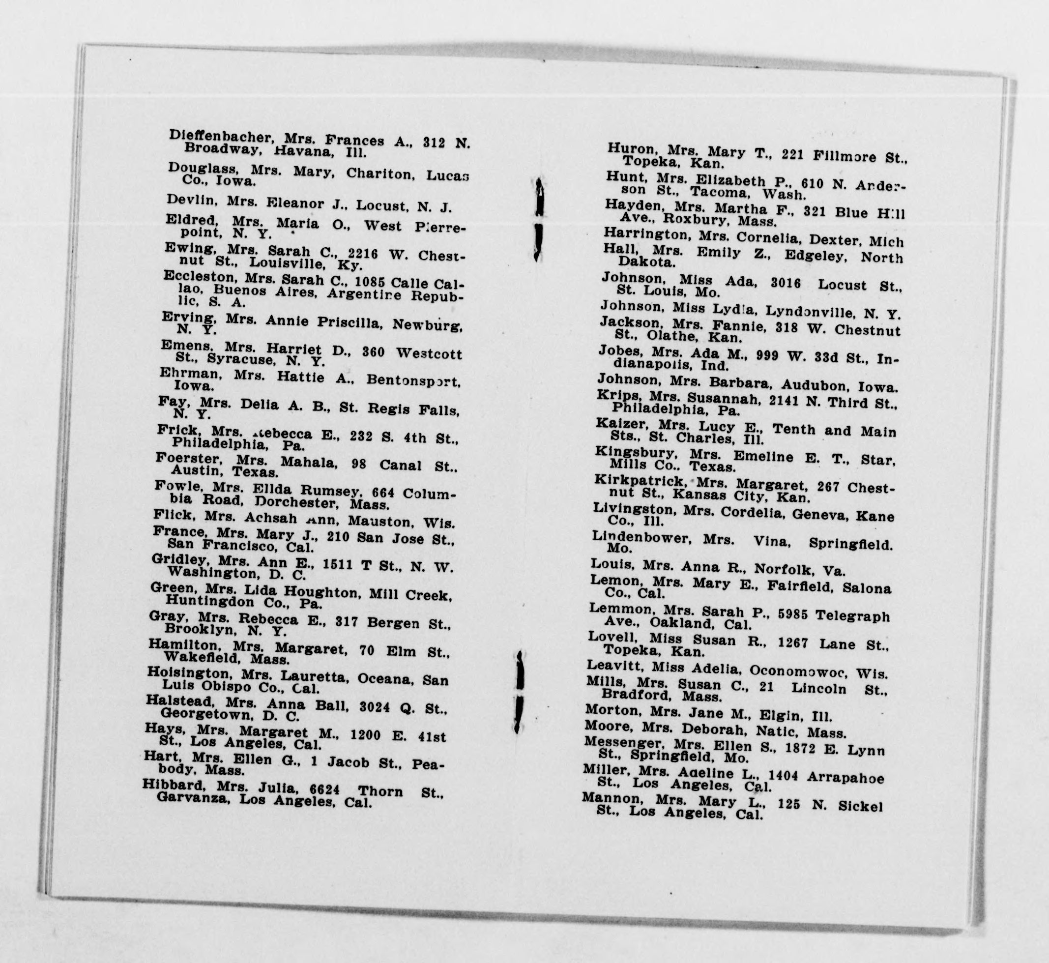 Scanned image of the current content page