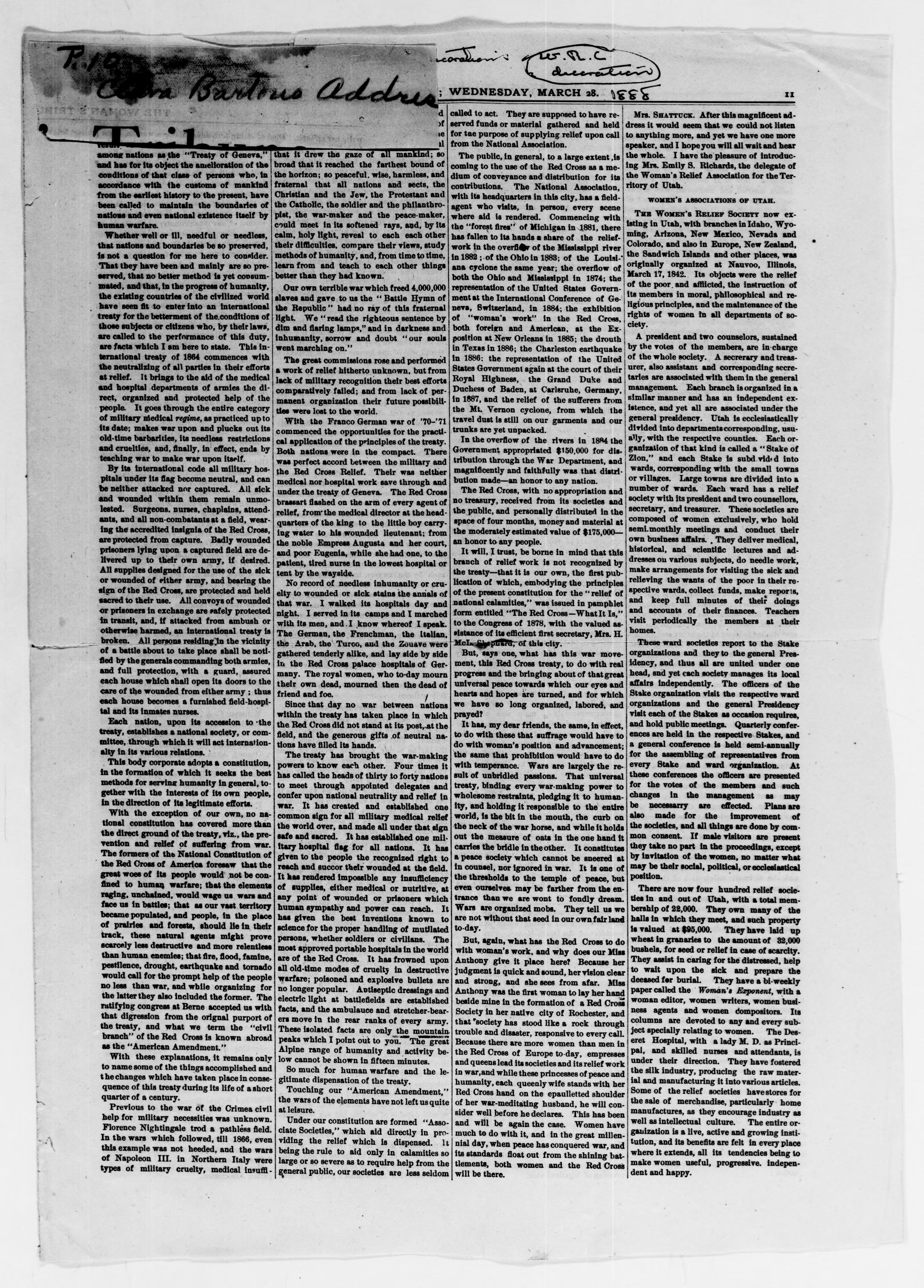 Scanned image of the current content page