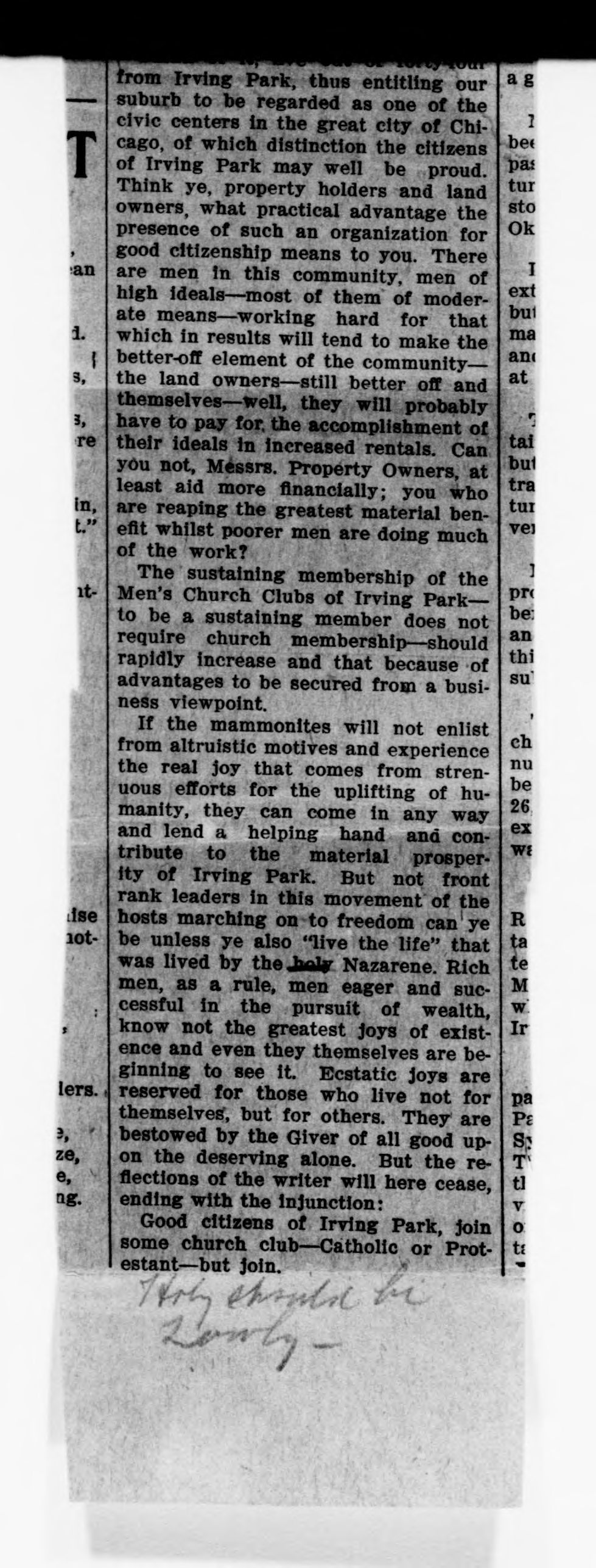 Scanned image of the current content page