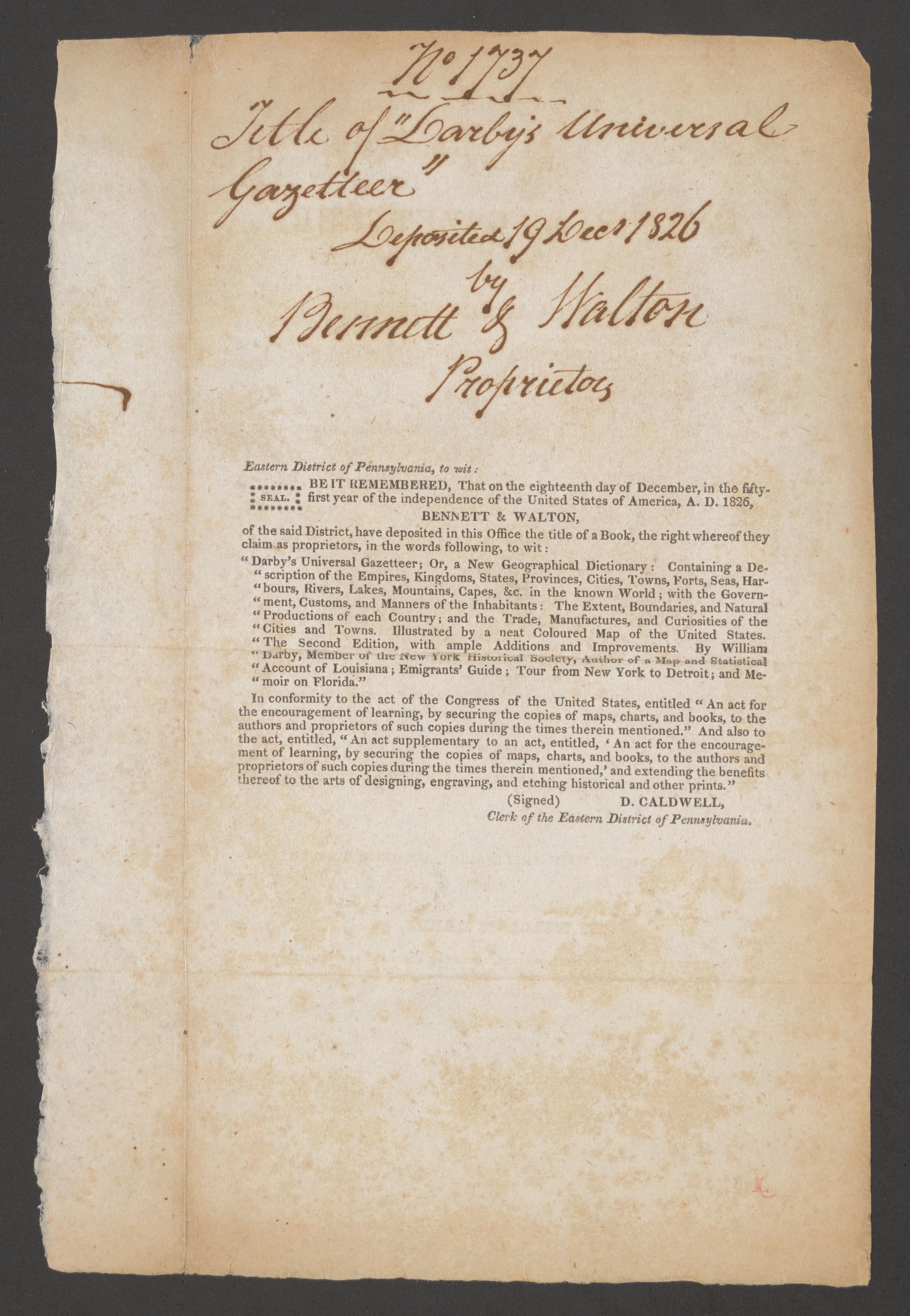 Scanned image of the current content page