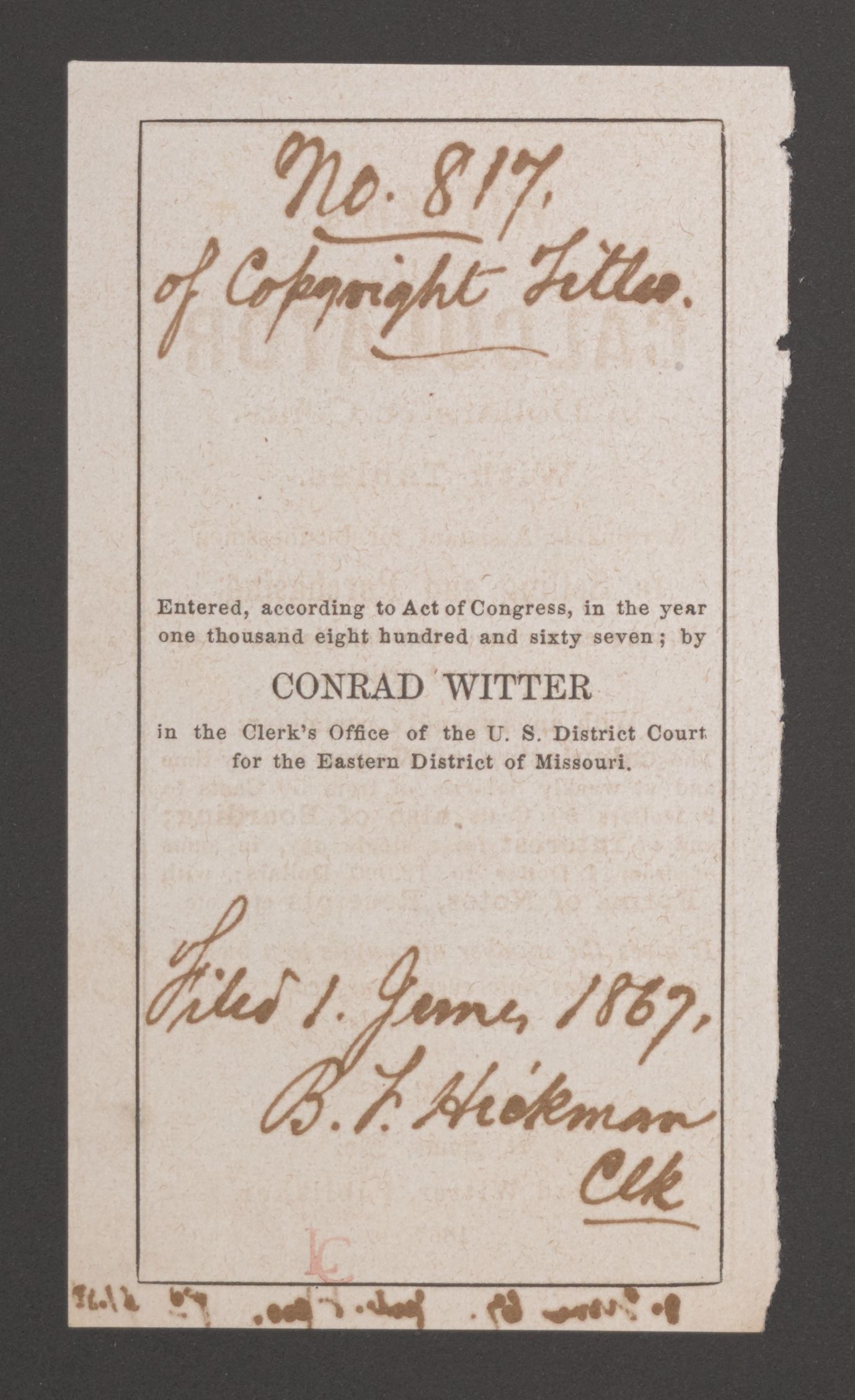 Scanned image of the current content page