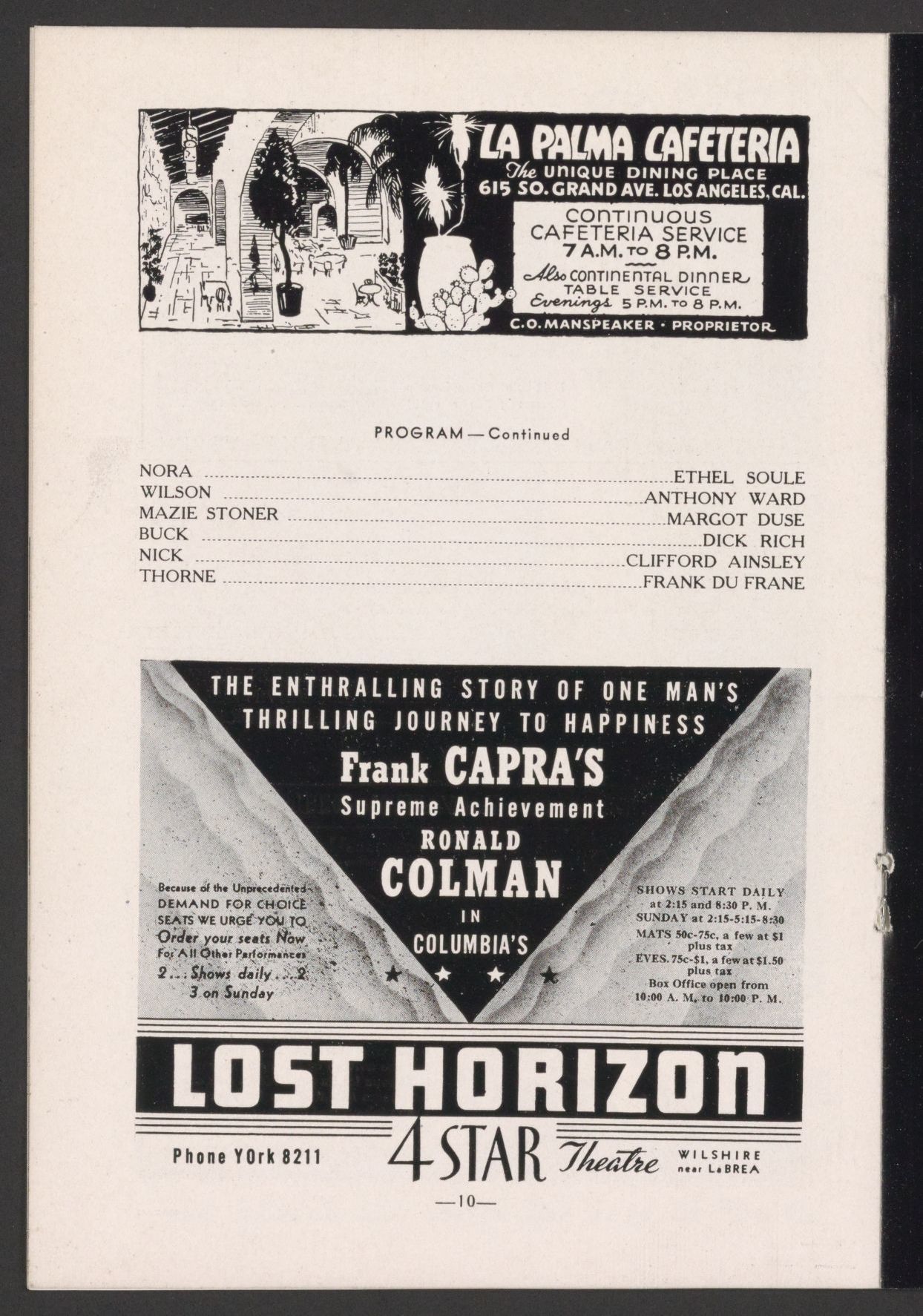 Scanned image of the current content page