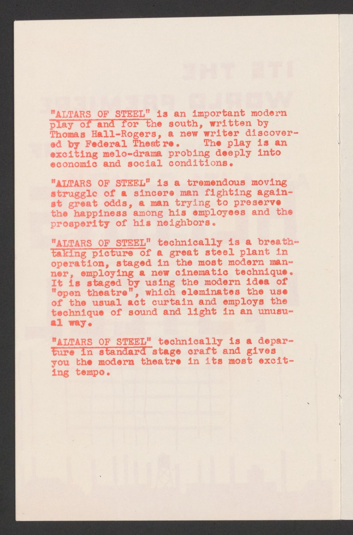 Scanned image of the current content page