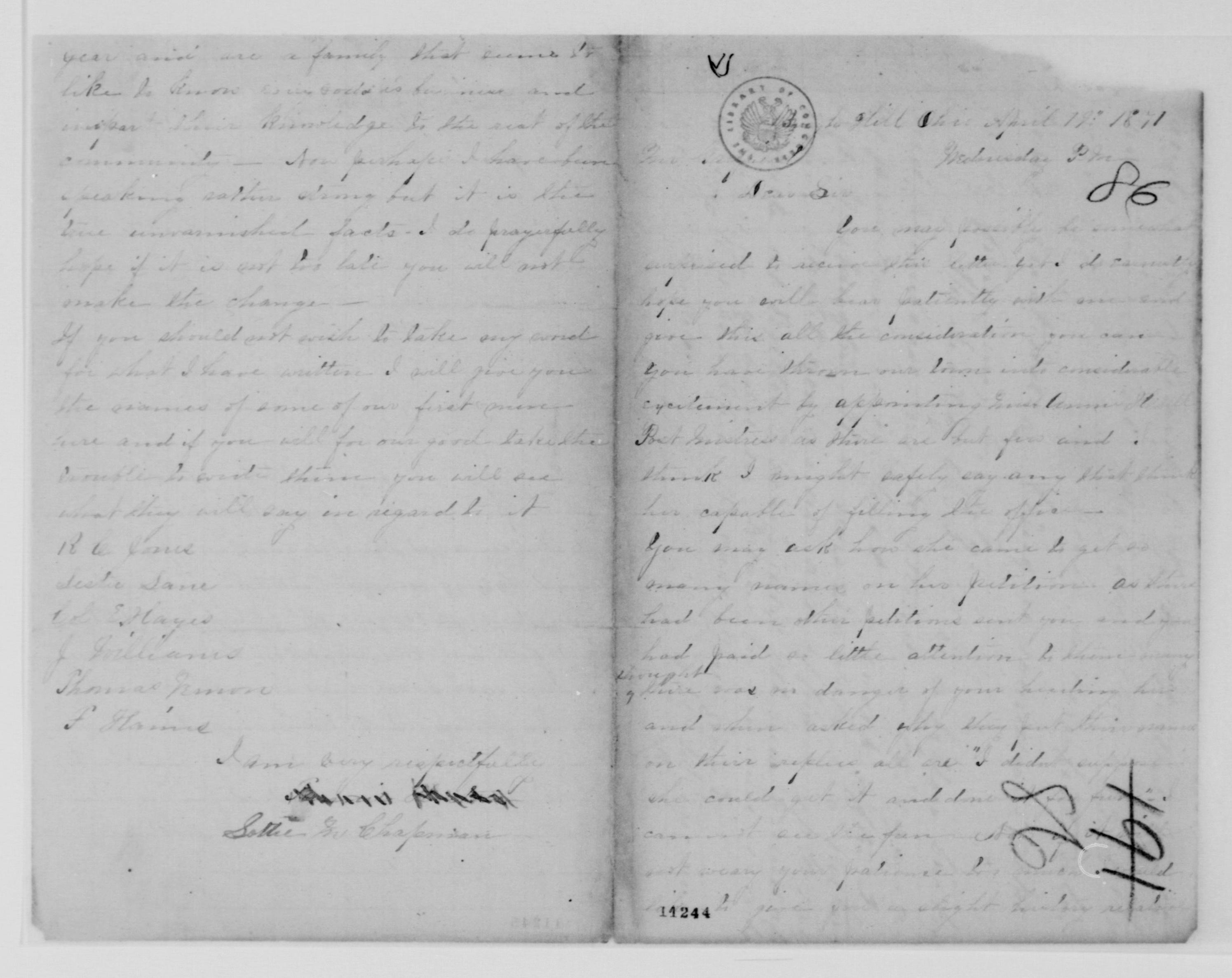 Scanned image of the current content page