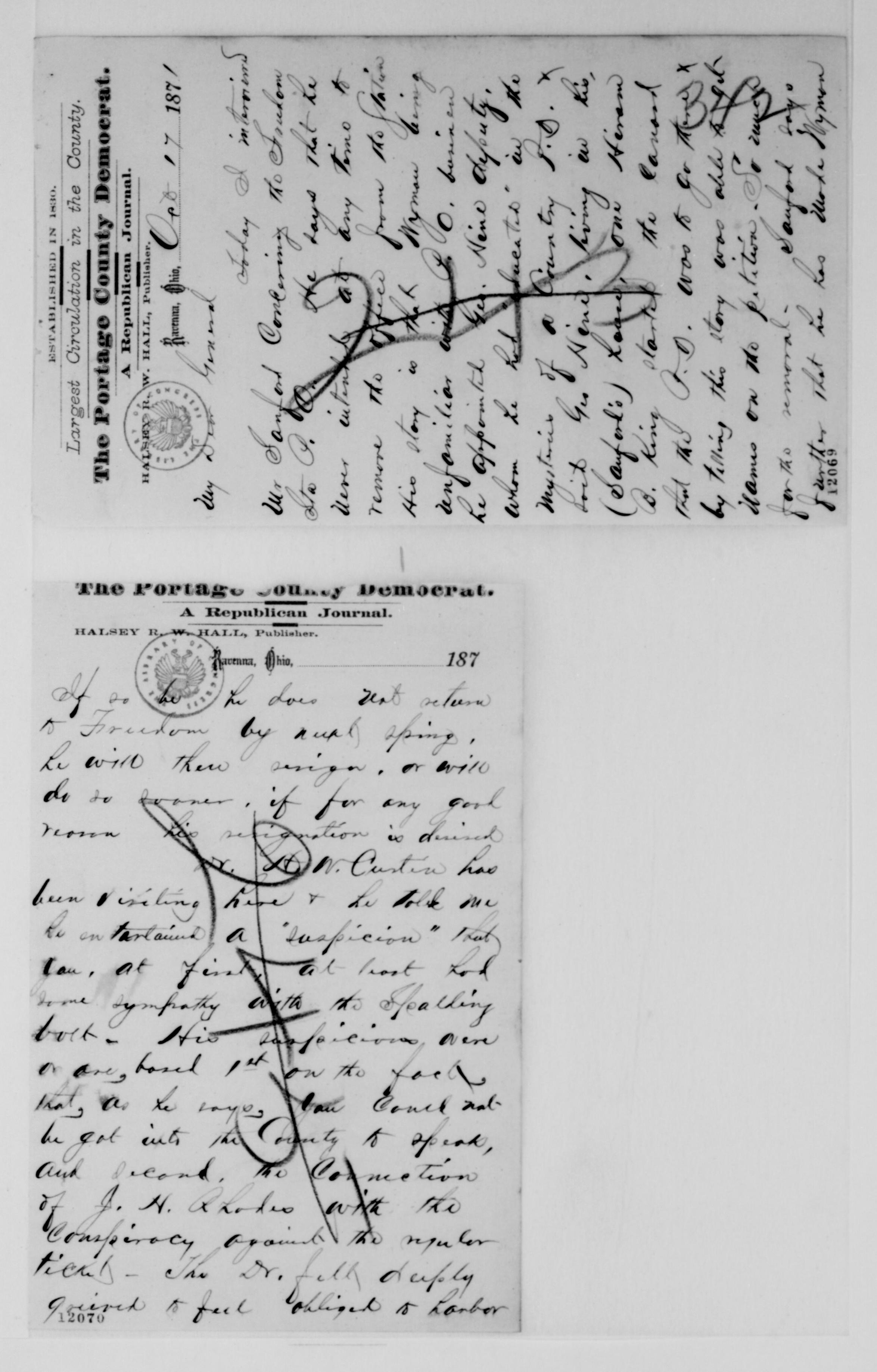 Scanned image of the current content page