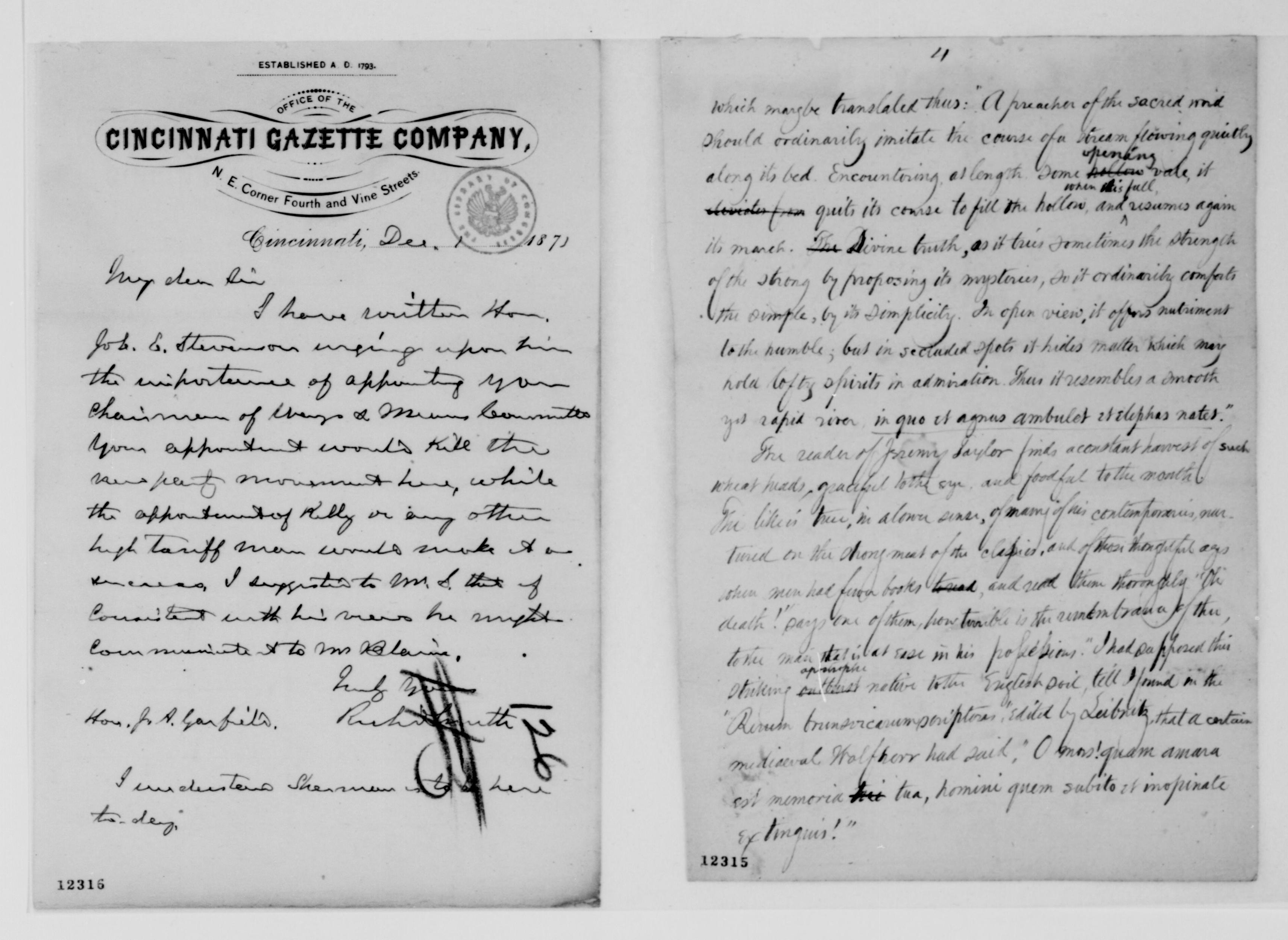 Scanned image of the current content page