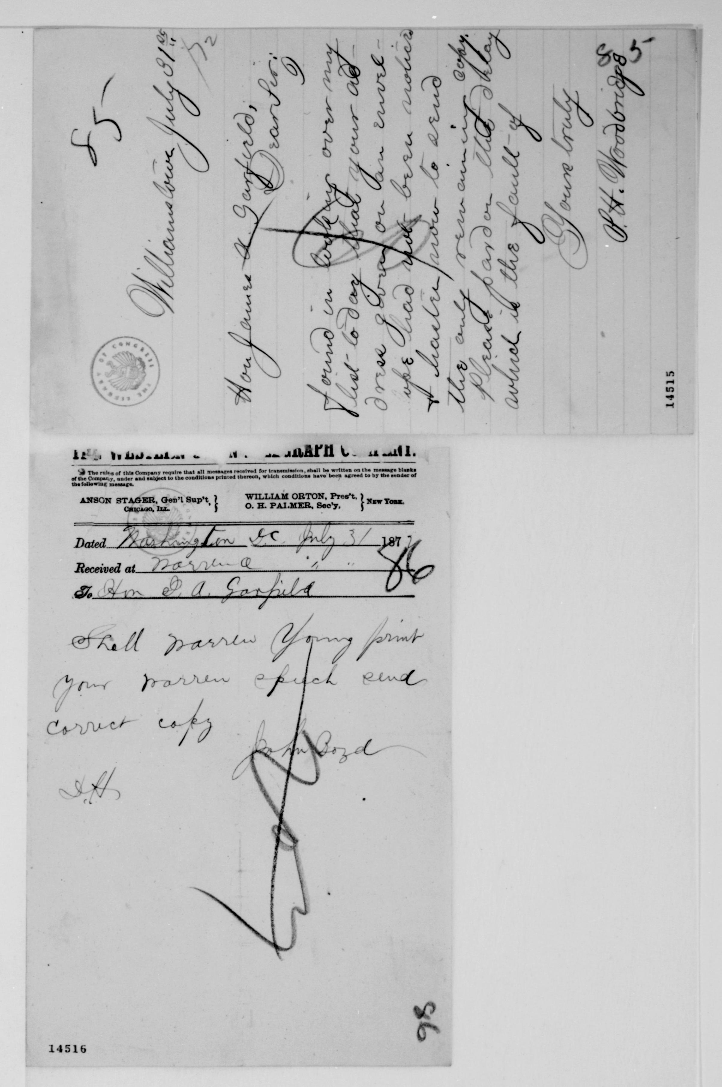 Scanned image of the current content page