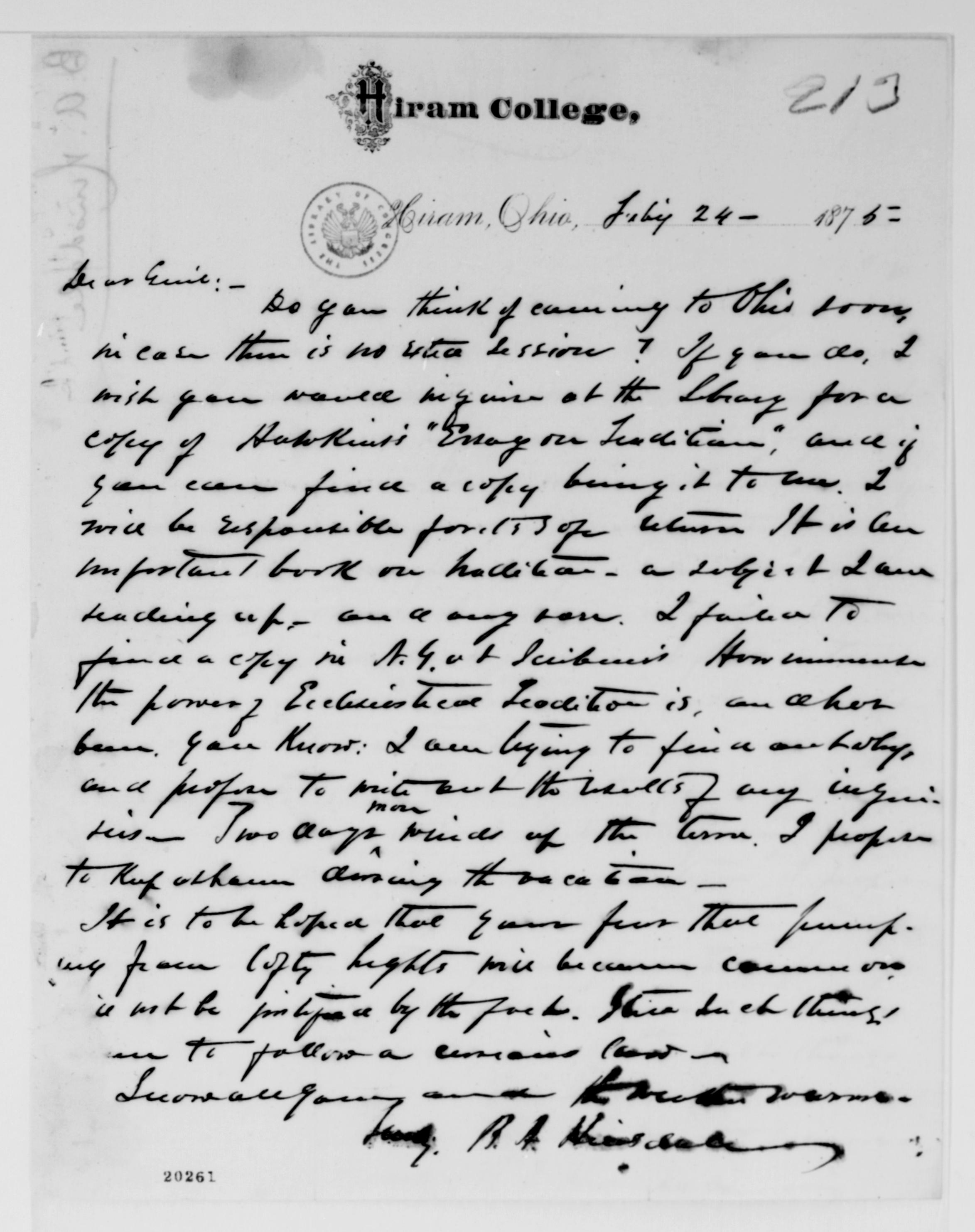 Scanned image of the current content page