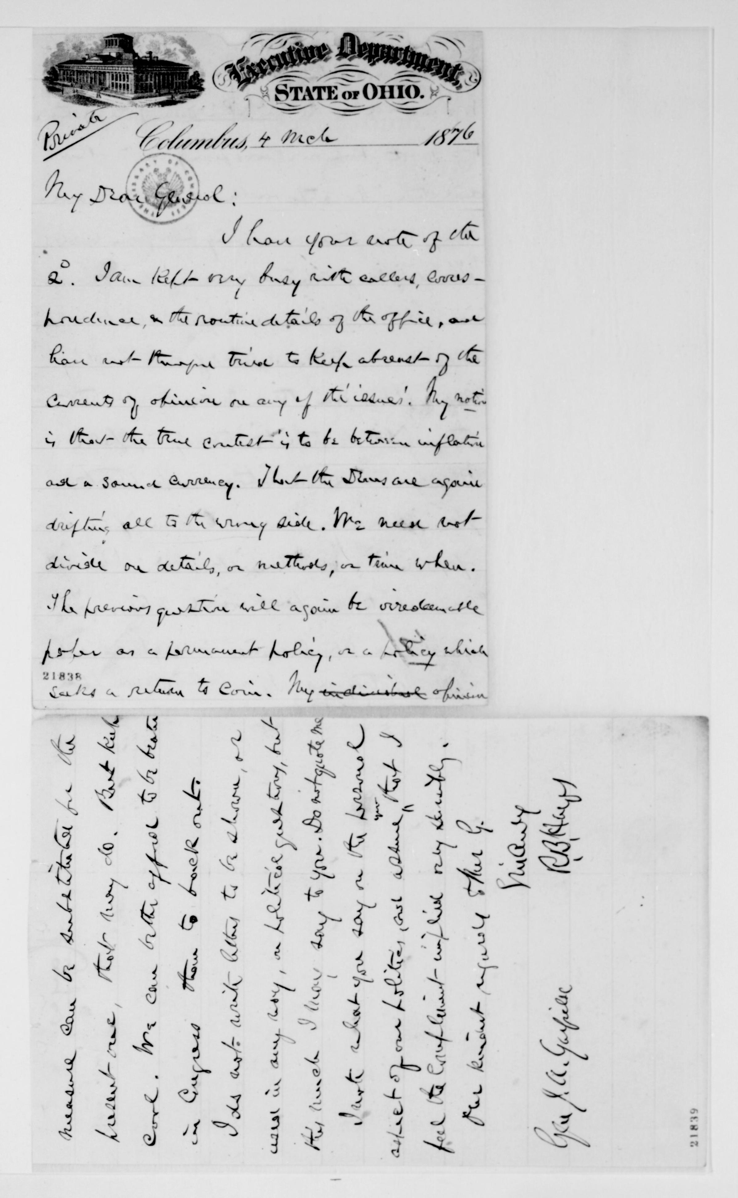 Scanned image of the current content page