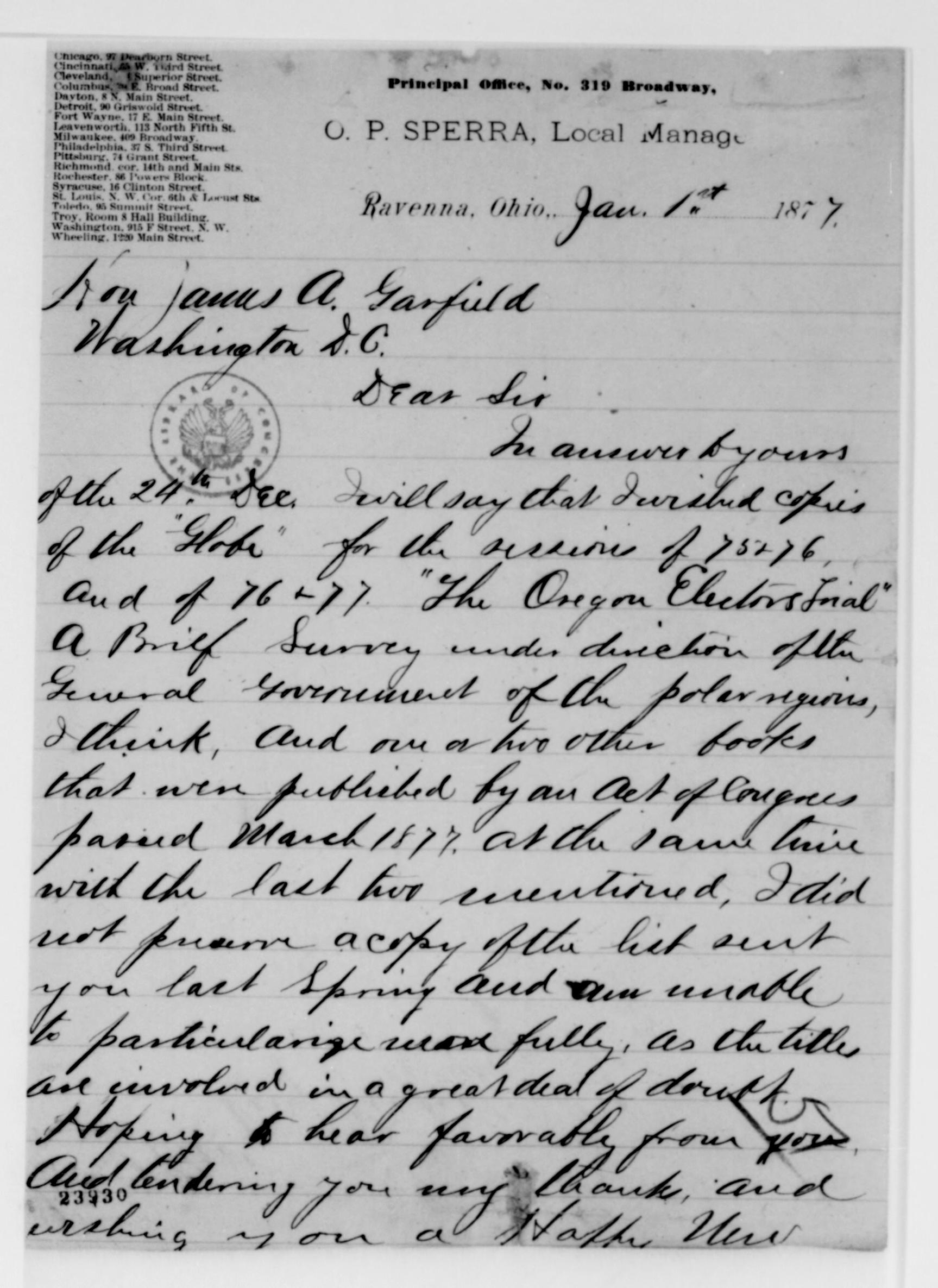 Scanned image of the current content page