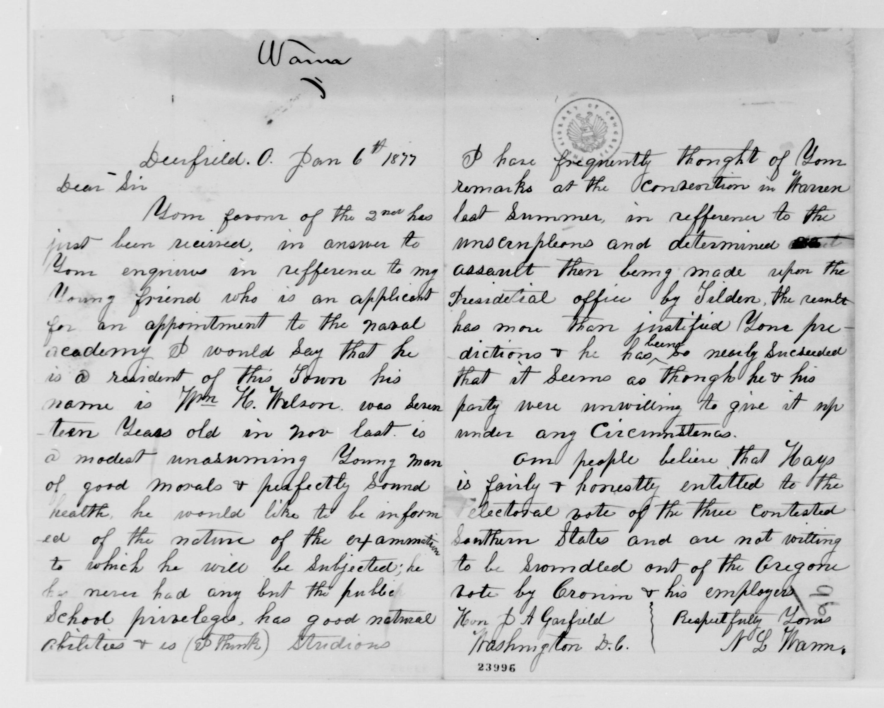 Scanned image of the current content page