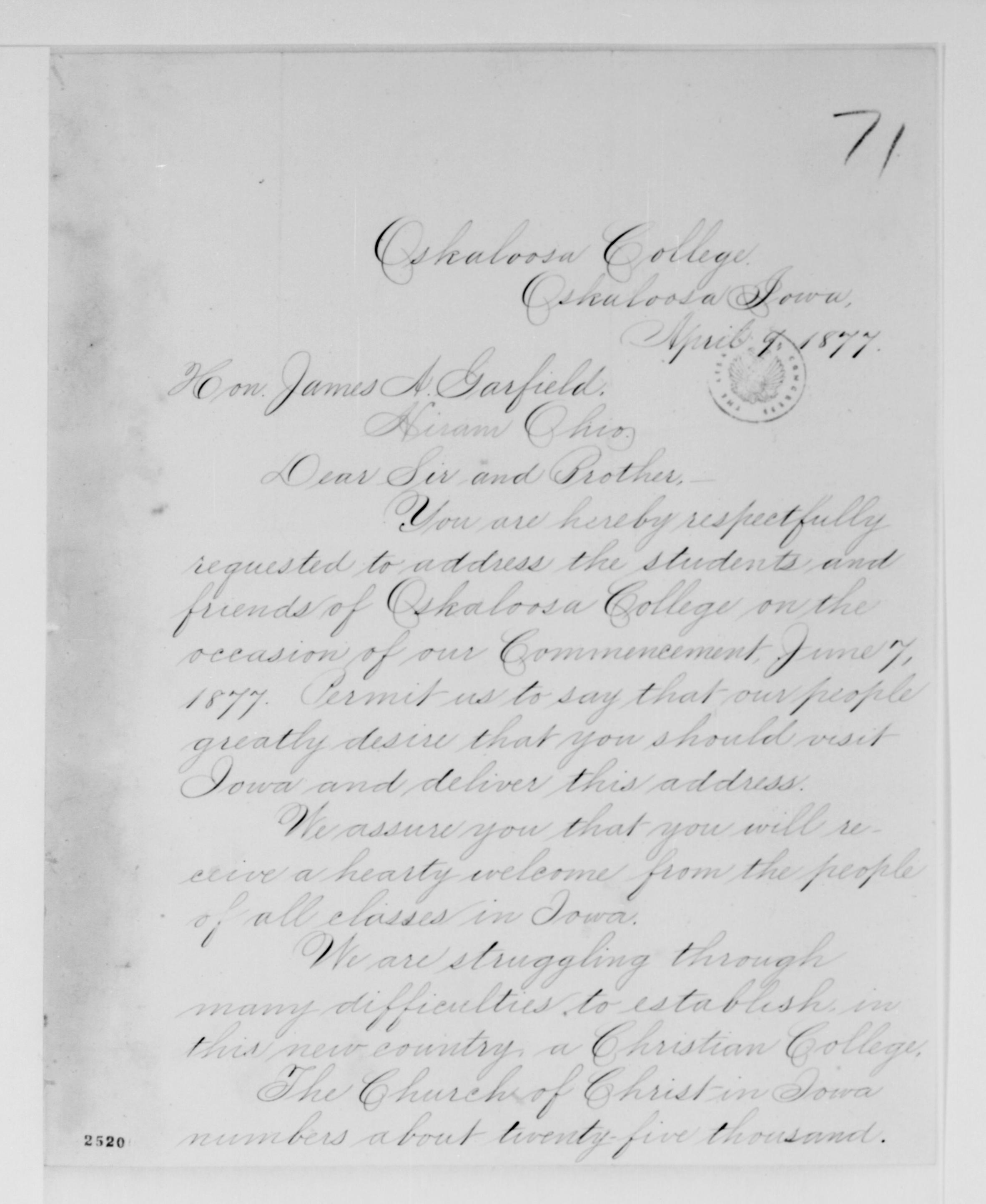 Scanned image of the current content page