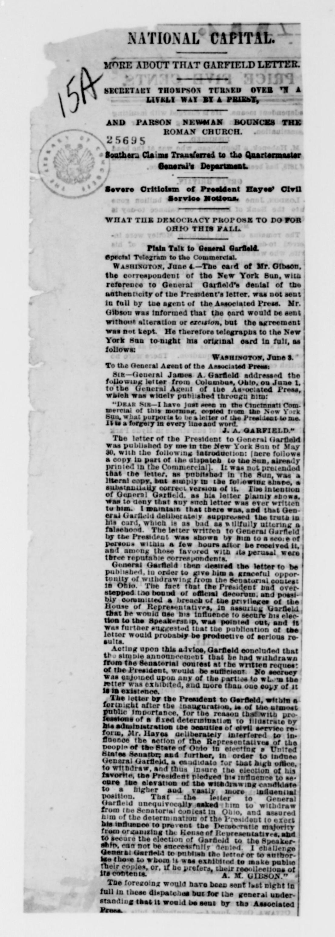 Scanned image of the current content page